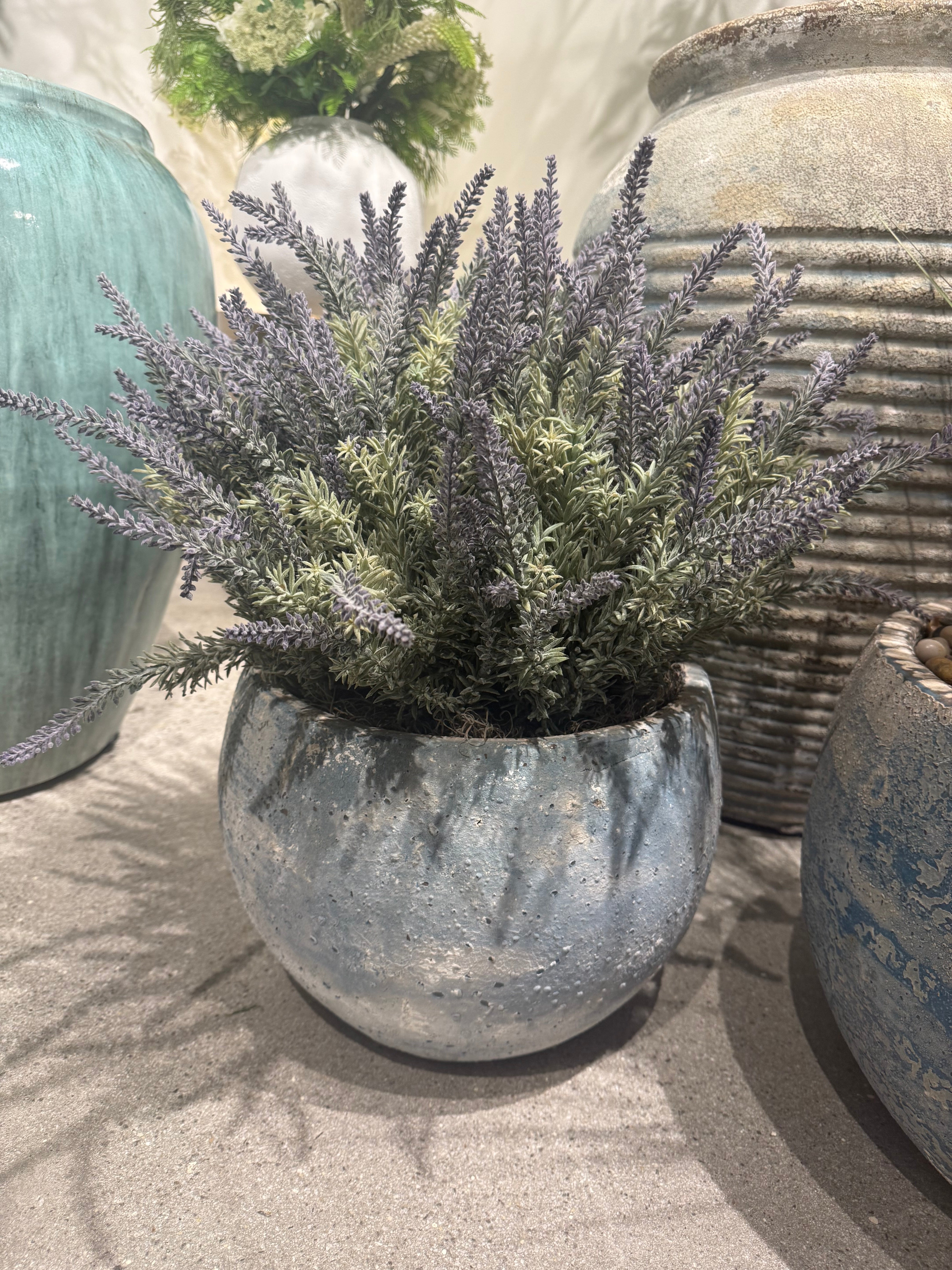 14" Aria Bowl with Lavender Arrangement AR1911