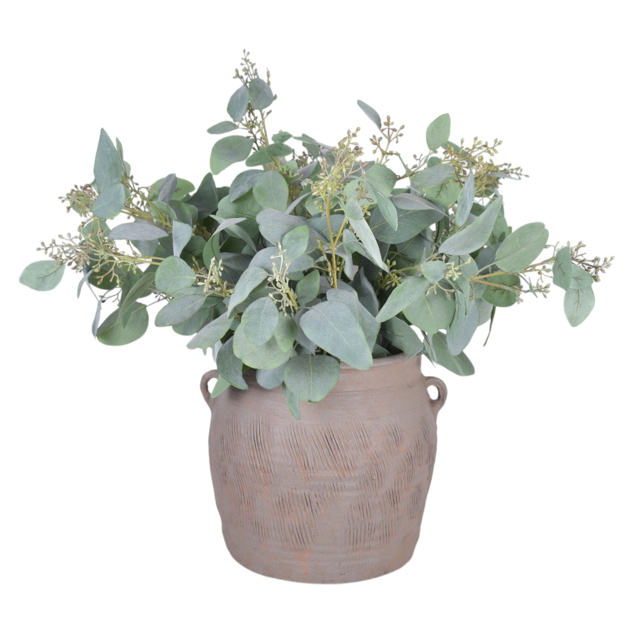 Carmen Planter with Eucalyptus Arrangement AR1032