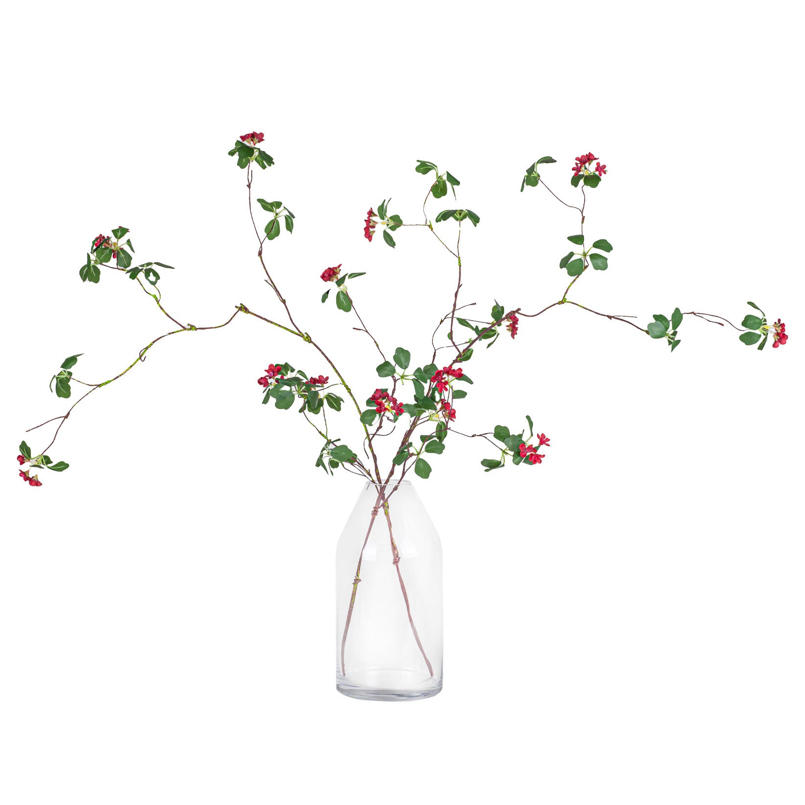 11" Skylie Vase with Red Broken Branch AR1106