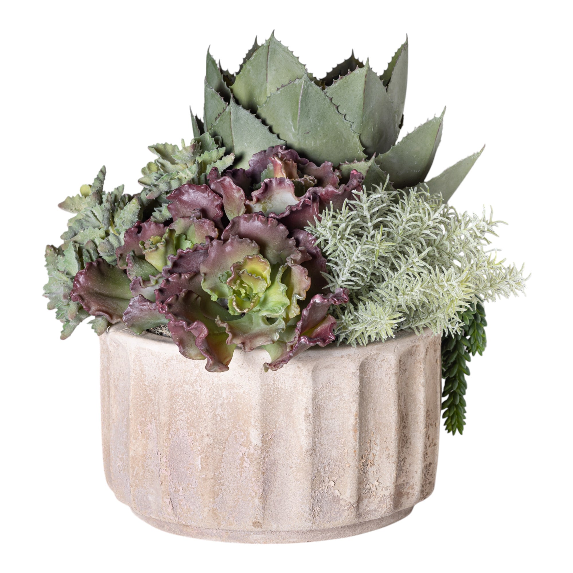 15" Verona Planter with Mixed Succulent Arrangement AR1267