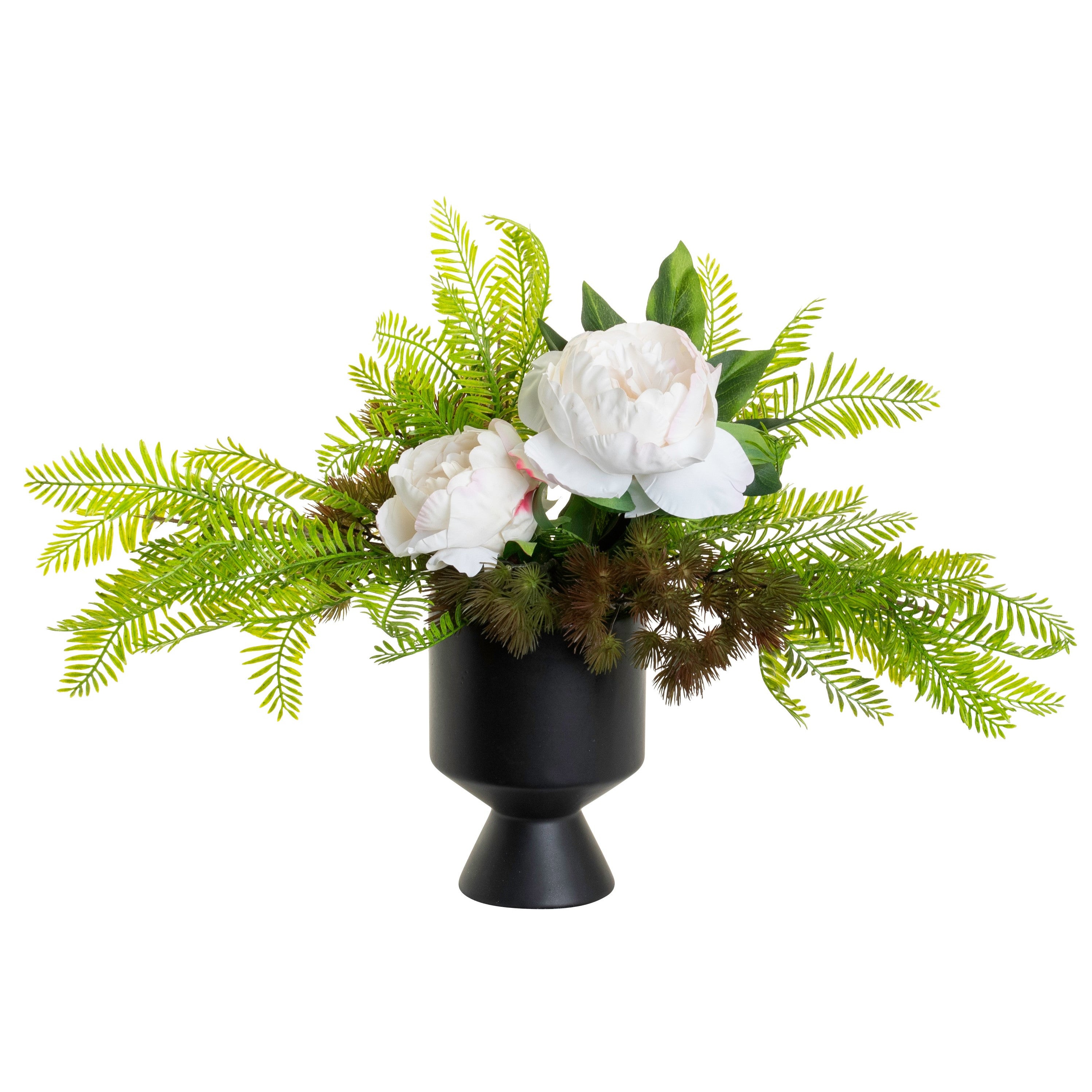 4.5" De Vil Pot with Peony Floral Arrangement AR1399