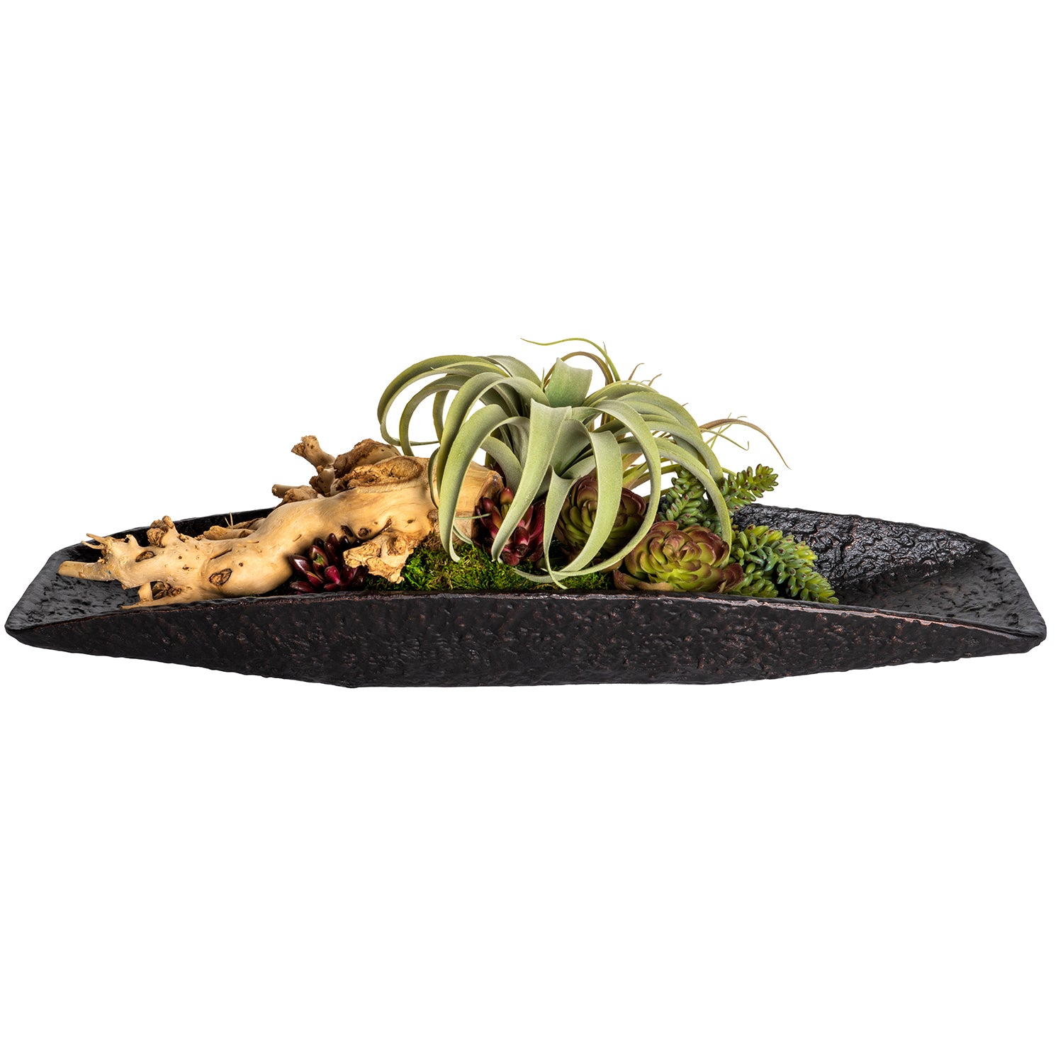 27" Quinn Metal Planter with Airplant Arrangement AR1518