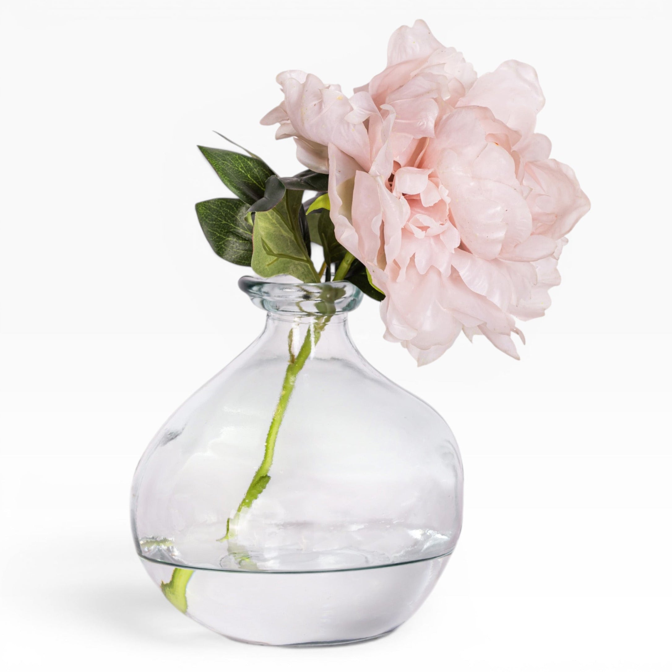 7" San Miguel Glass with Floral Arrangement