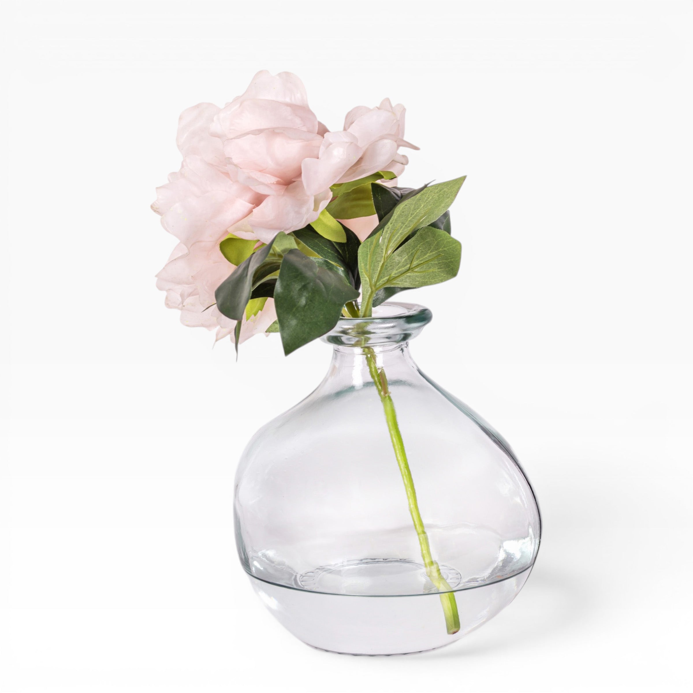 7" San Miguel Glass with Floral Arrangement