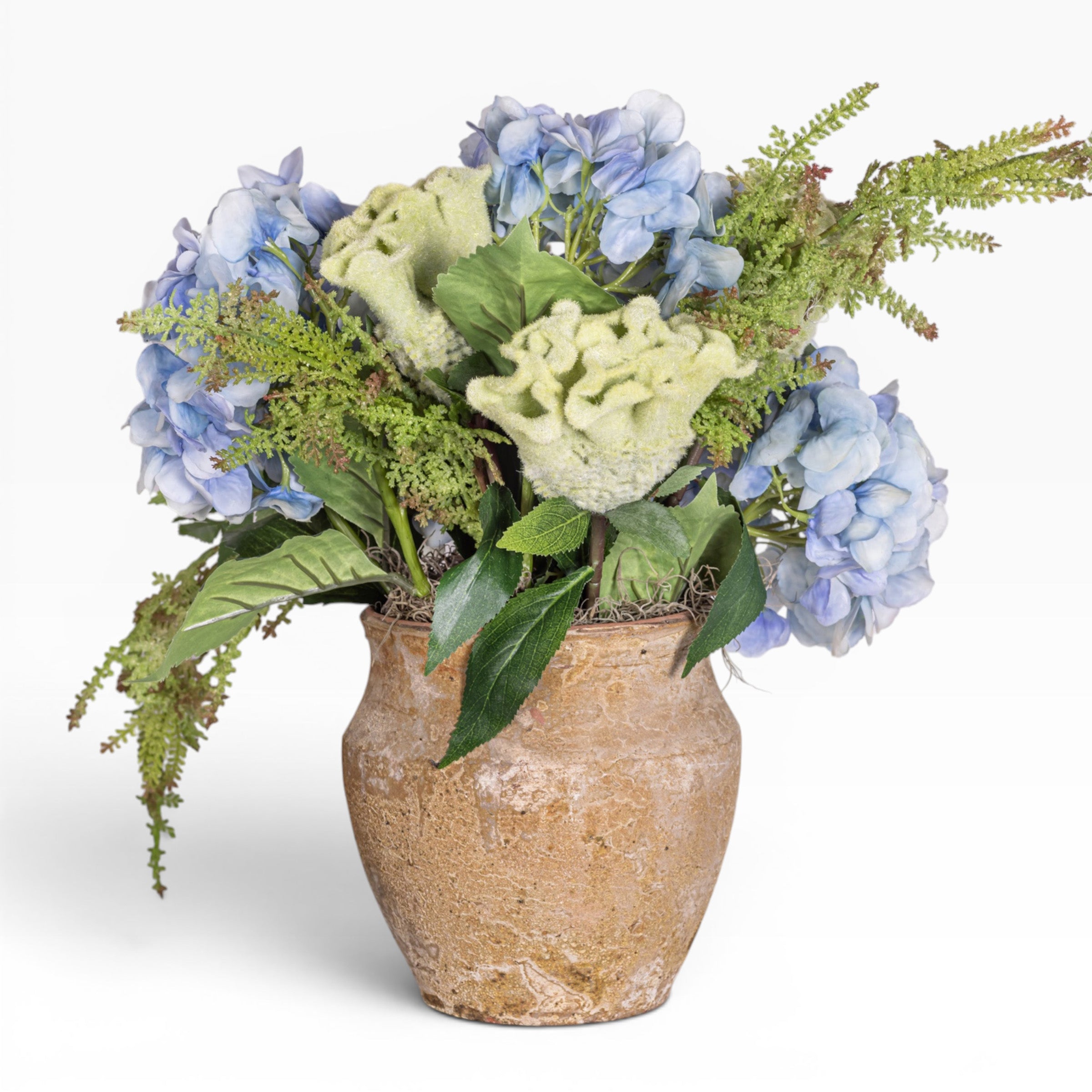 8" Titan Pot with Hydrangea Arrangement