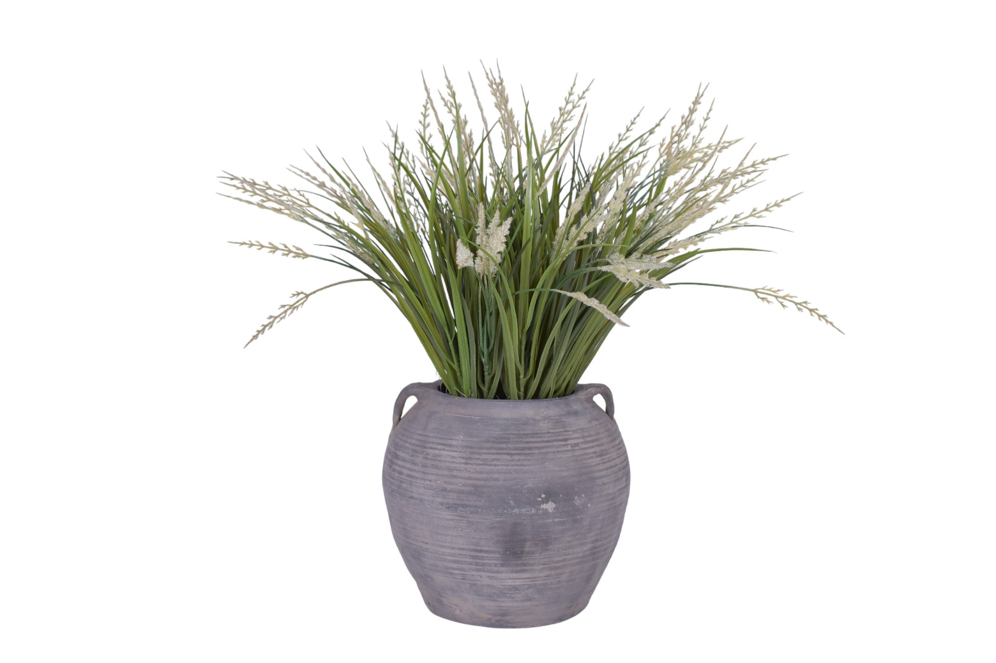 Vintage Clay Pot with UV Protected Grass AR1742UV