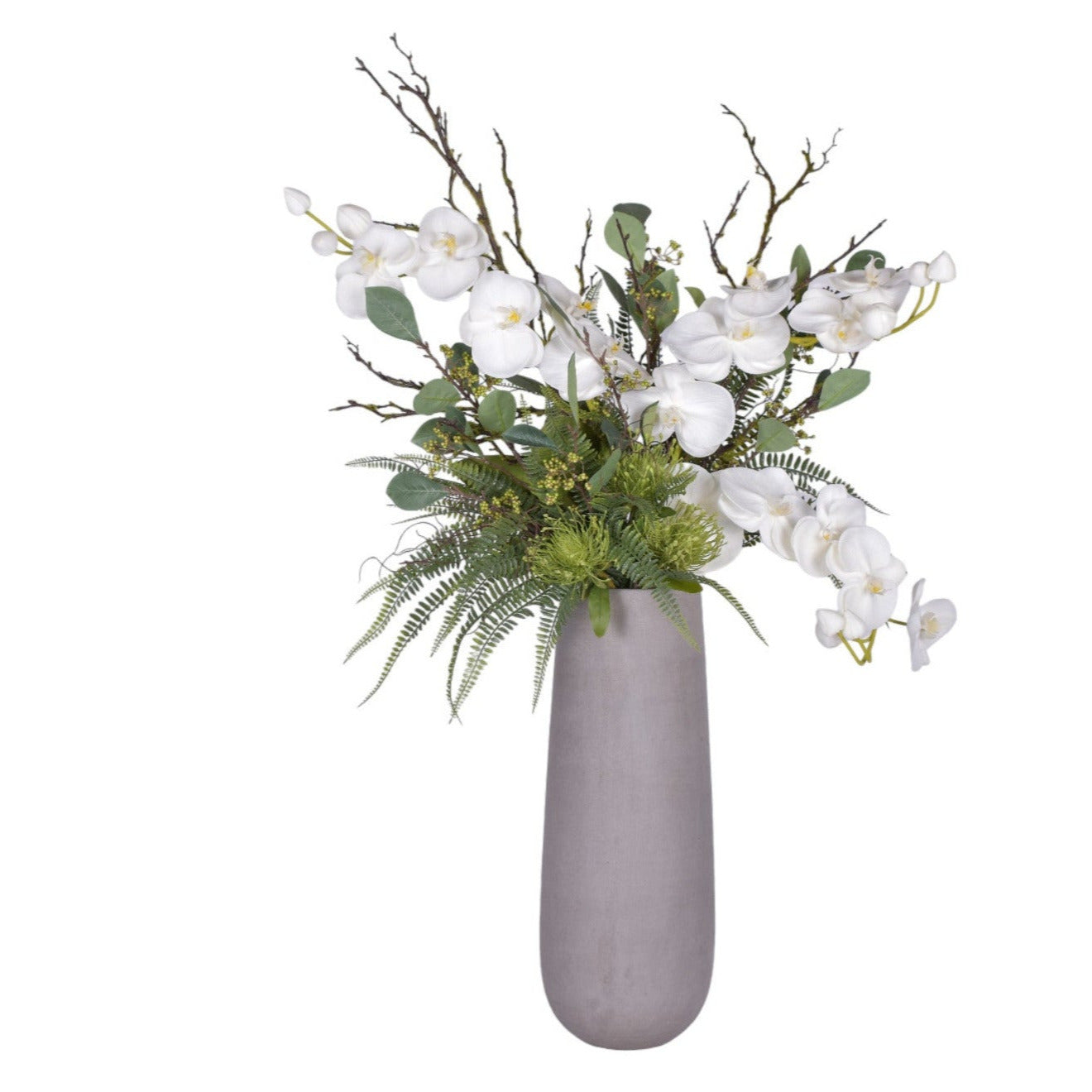 Mack Concrete Vase with Orchids AR1751
