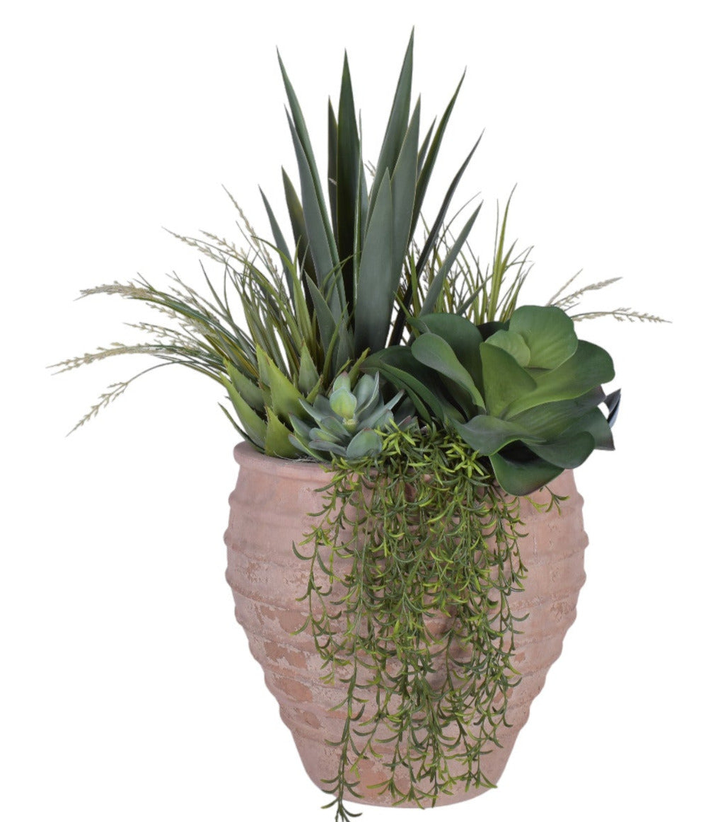 Roma Planter with UV Succulents AR1754UV