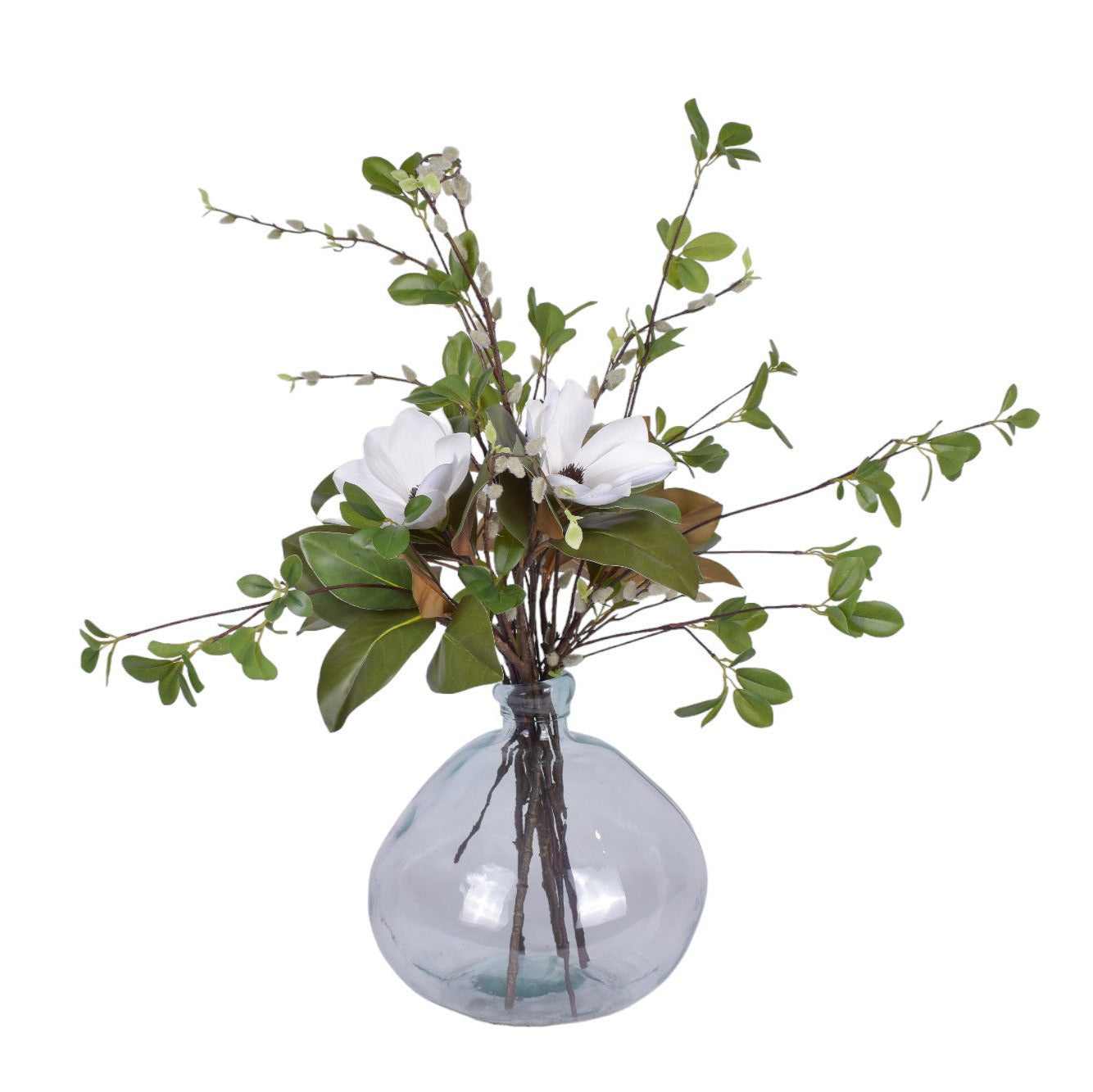 12.5" San Miguel Jug with Magnolia Arrangement AR1784