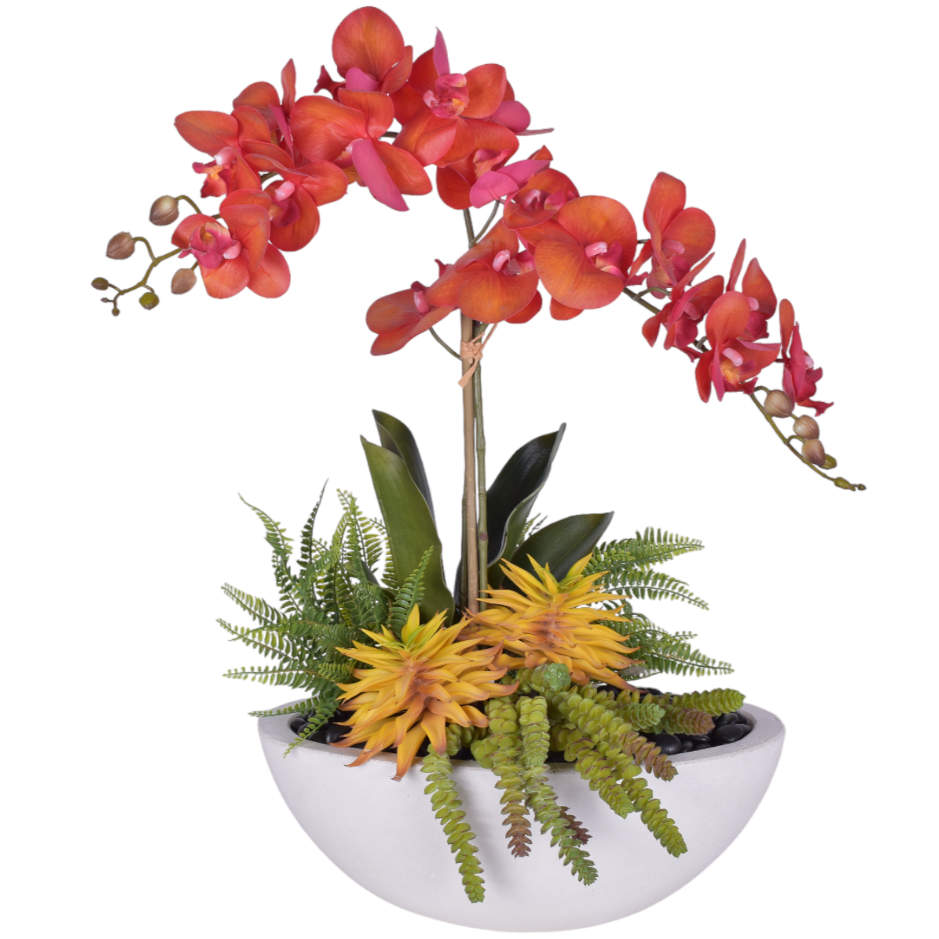 Small Oval Bowl with Orchid Arrangement AR1803