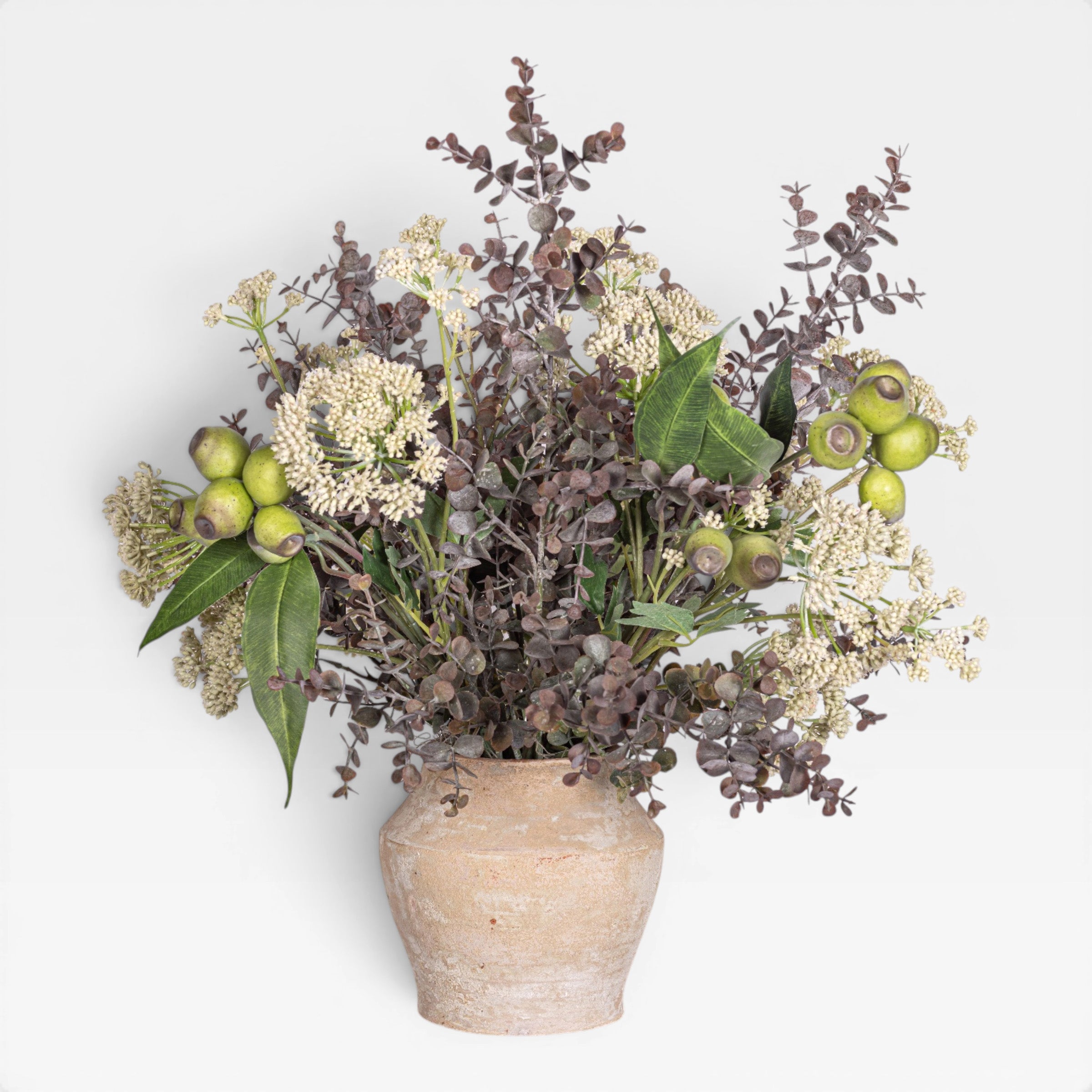 Mila Pot with Mixed Greenery Arrangement AR1952