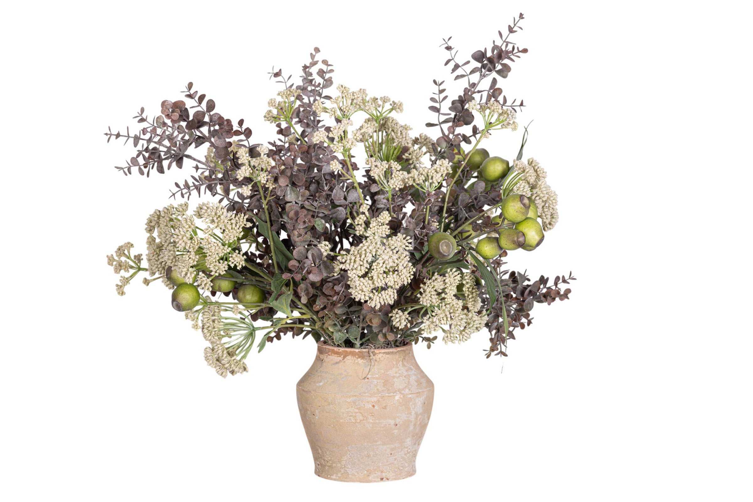 Mila Pot with Mixed Greenery Arrangement AR1952