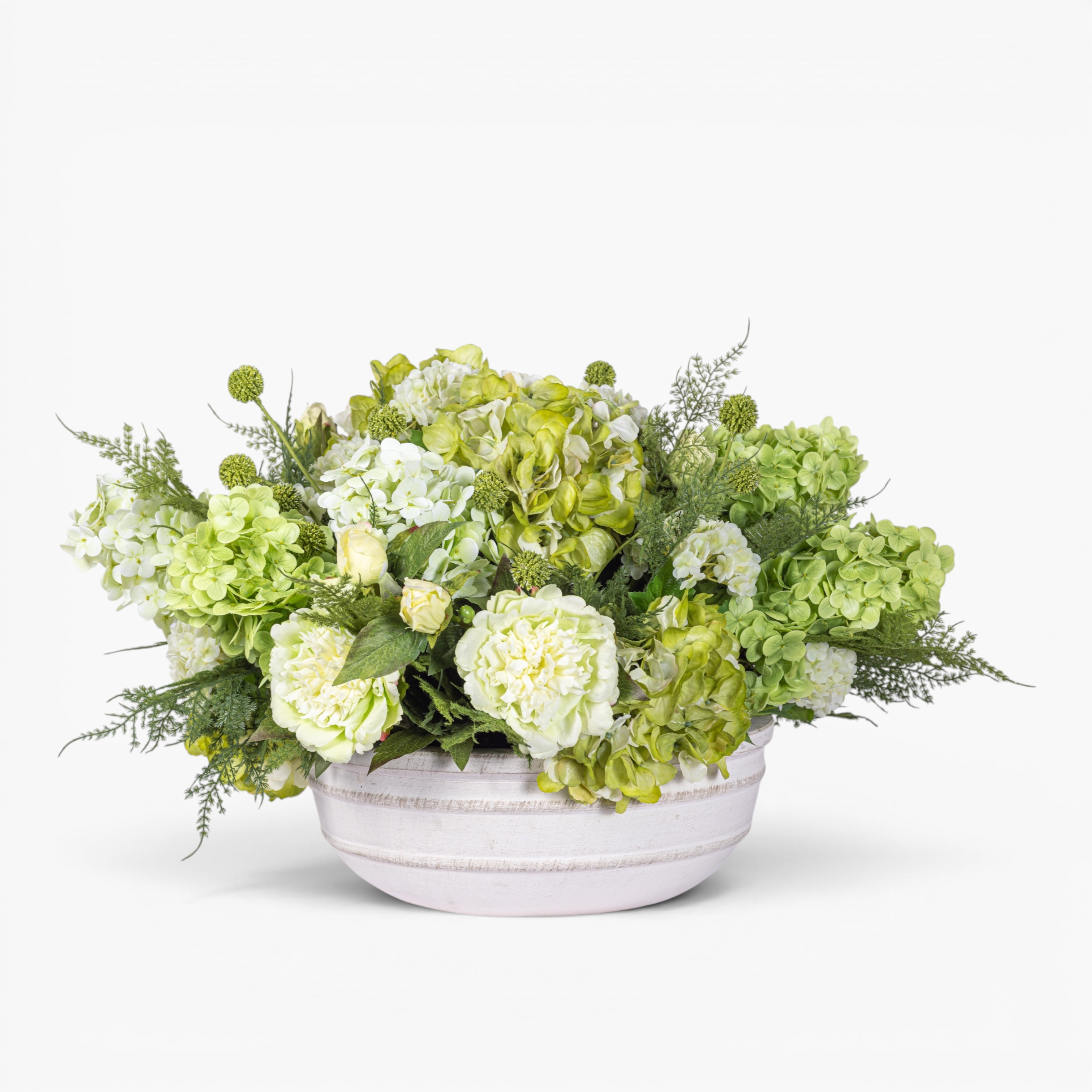 24" Suri Bowl with Mixed Hydrangea Arrangement AR1964