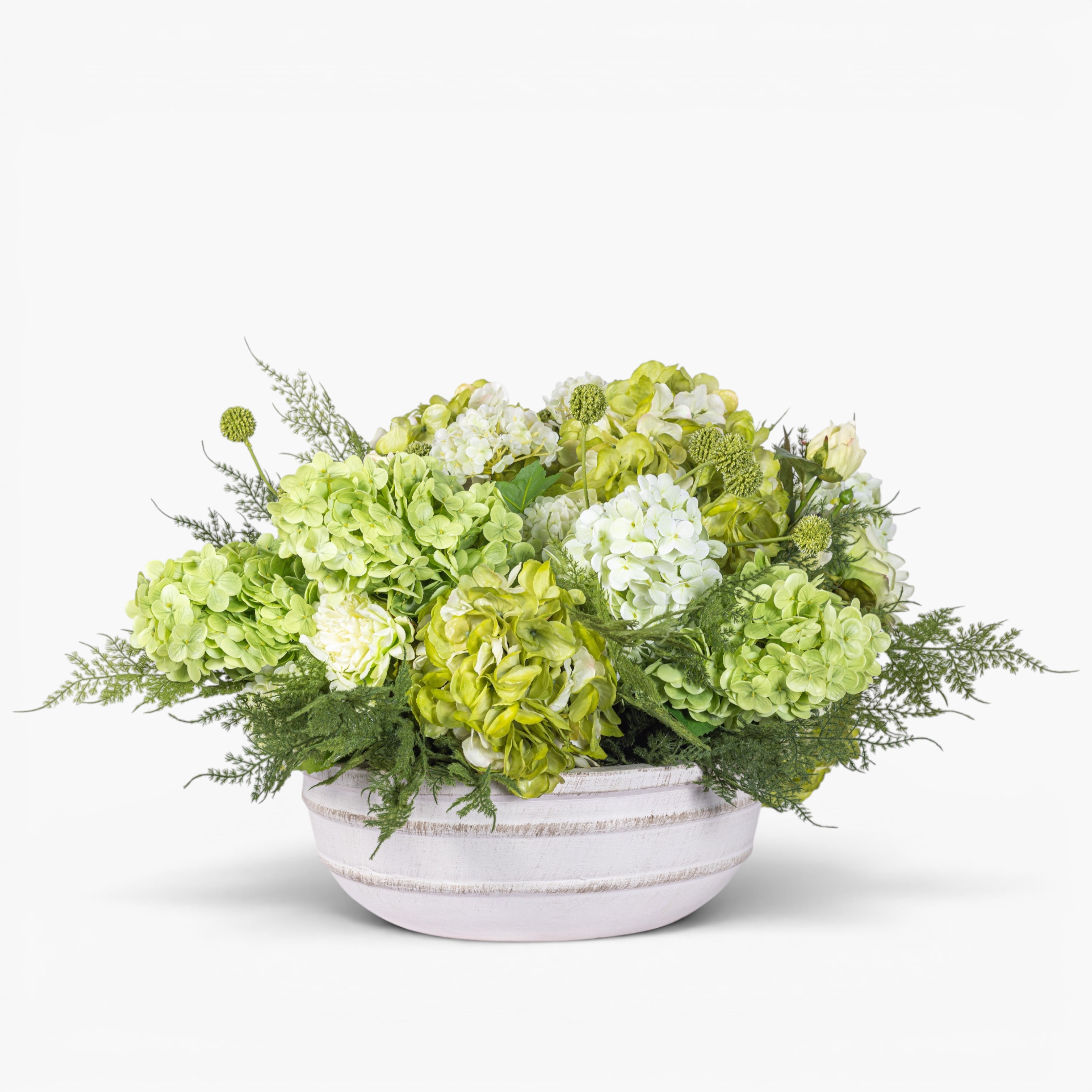 24" Suri Bowl with Mixed Hydrangea Arrangement AR1964