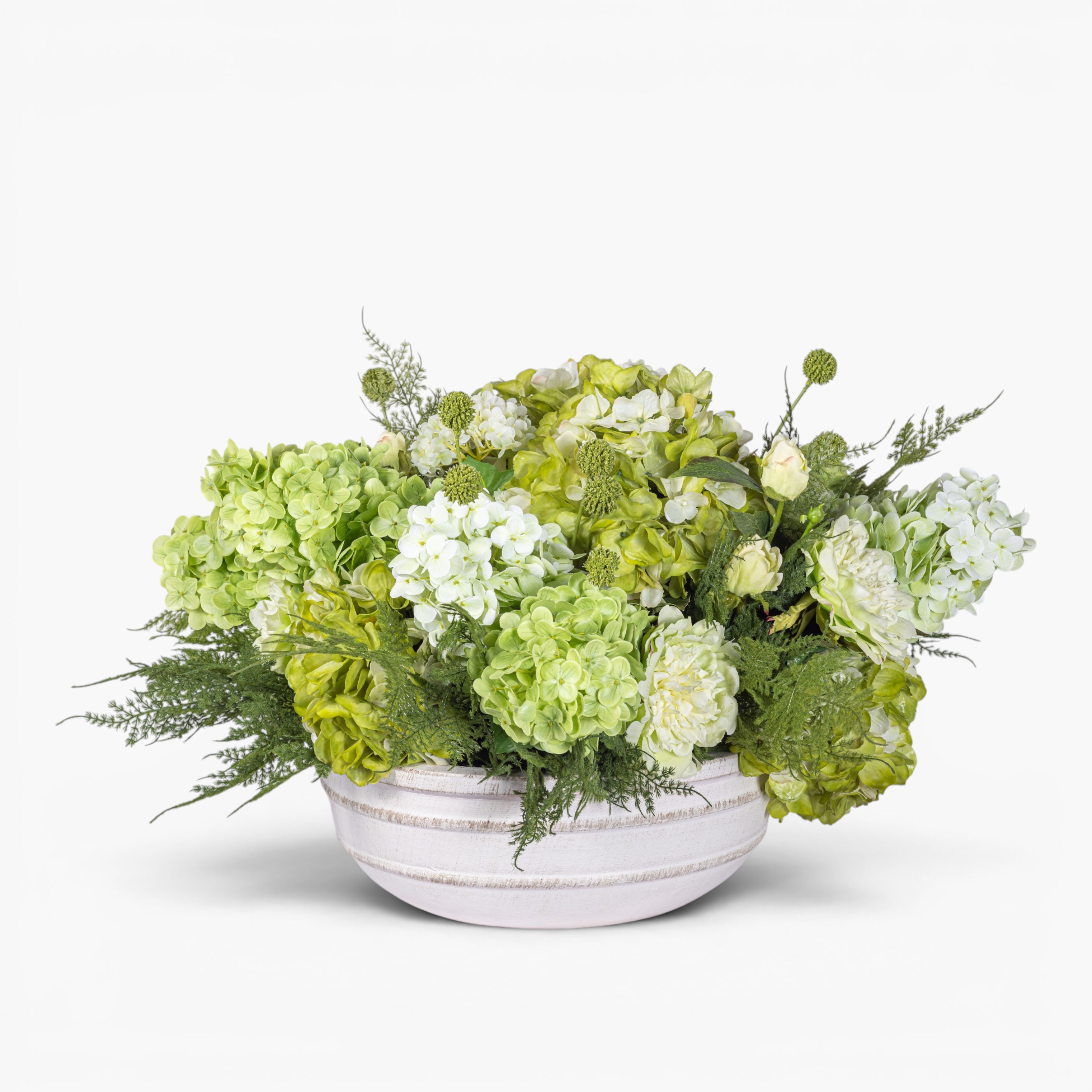 24" Suri Bowl with Mixed Hydrangea Arrangement AR1964