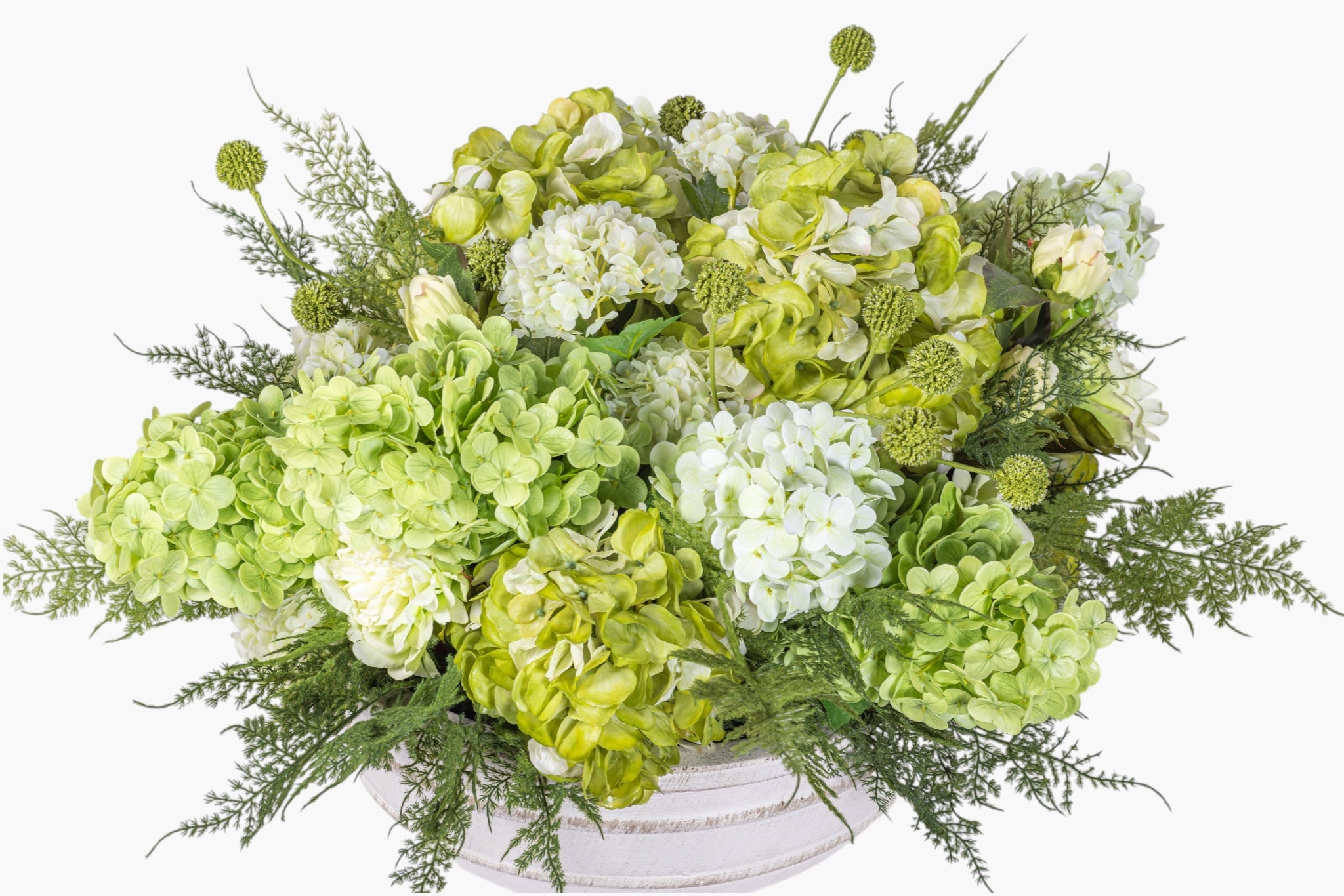 24" Suri Bowl with Mixed Hydrangea Arrangement AR1964