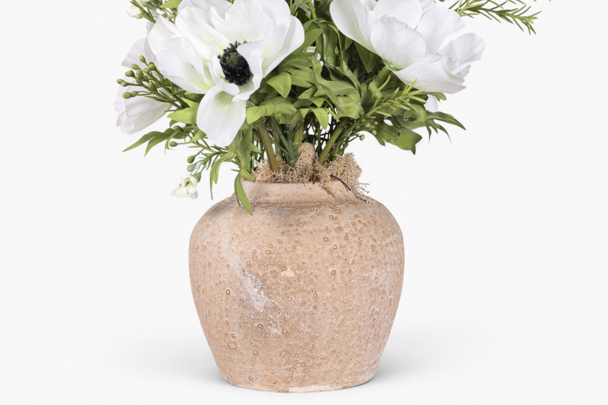 15" Haley Pot with Anemone Floral Arrangement AR1983