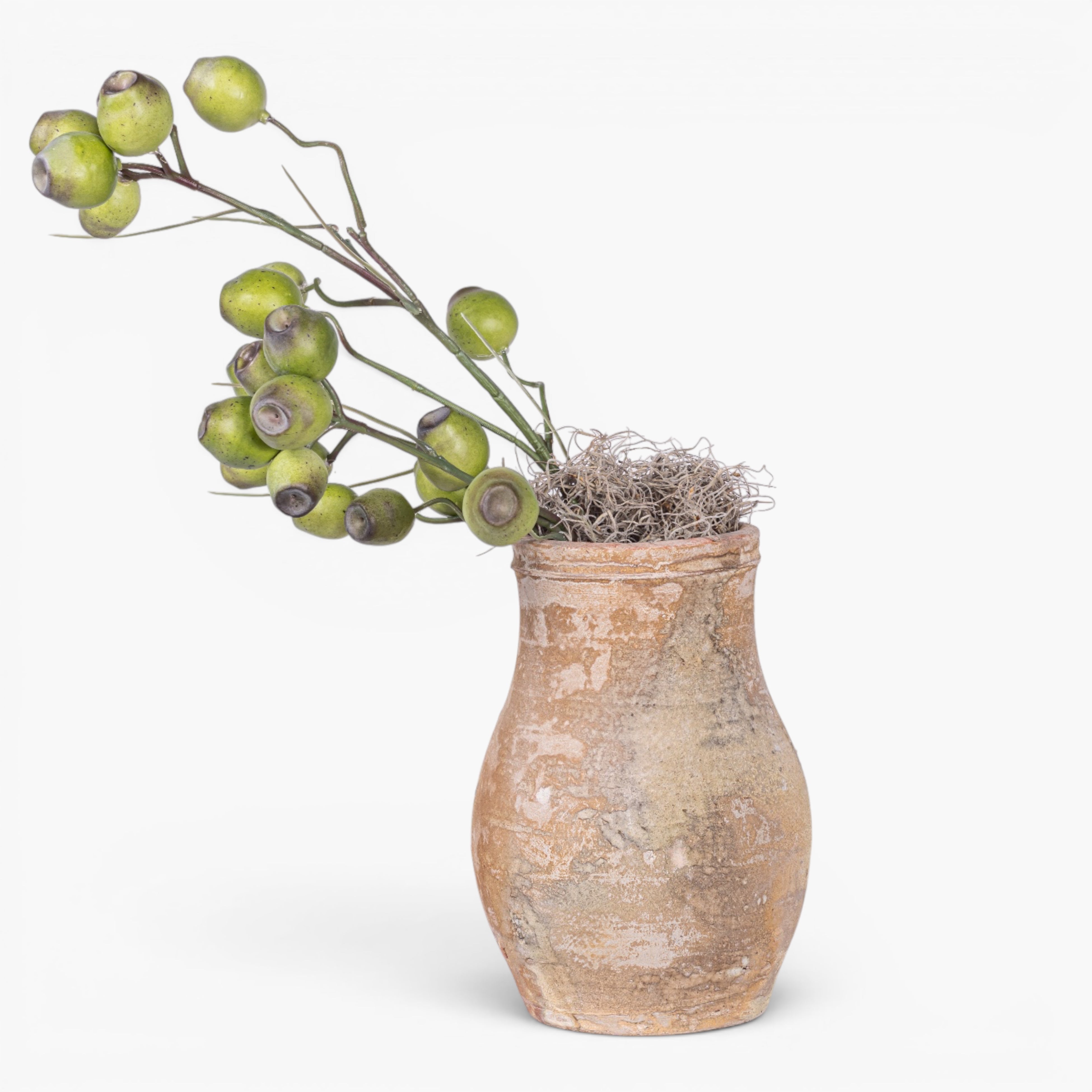Rue Vase with Eucalyptus Seed Arrangement AR1984