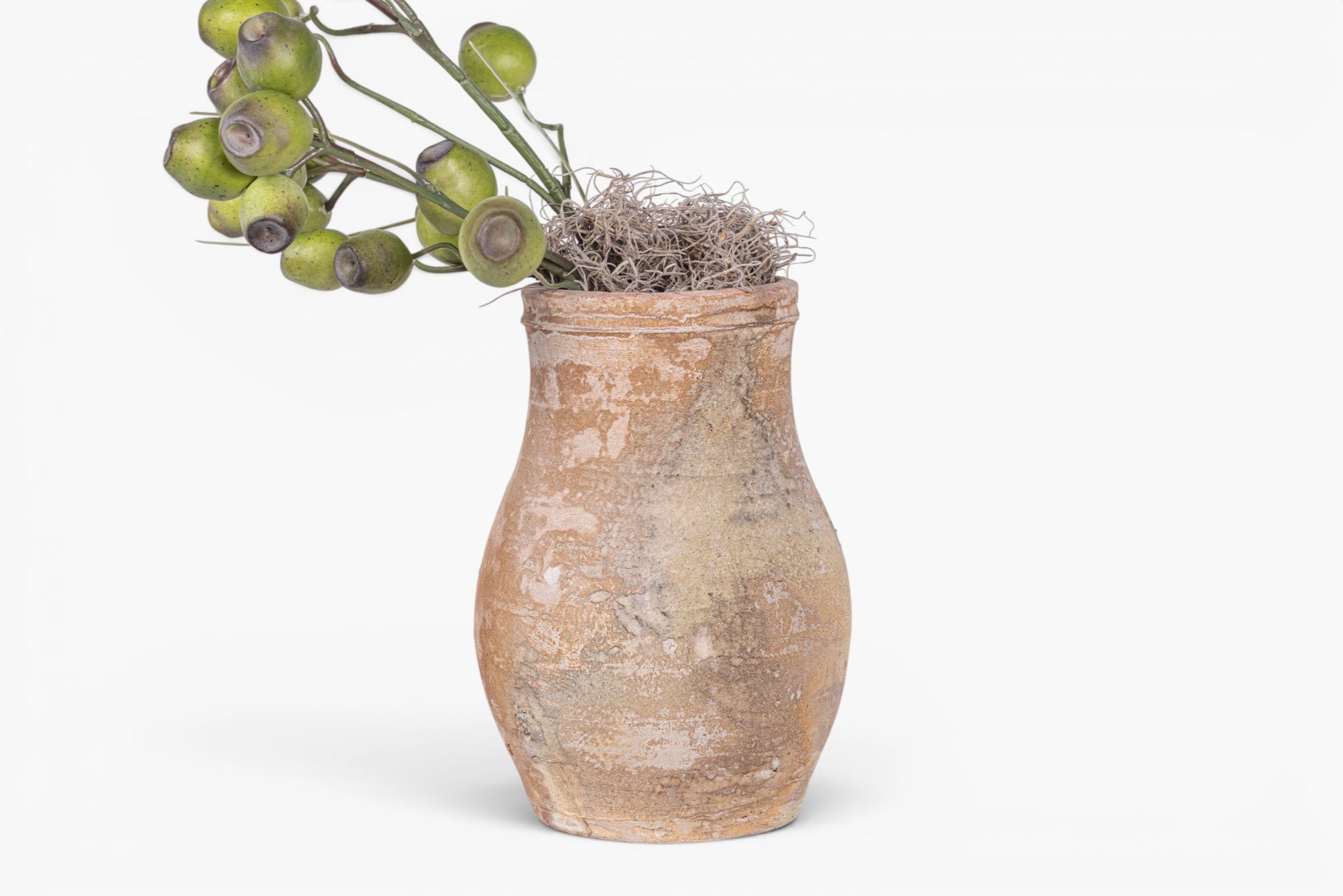 Rue Vase with Eucalyptus Seed Arrangement AR1984