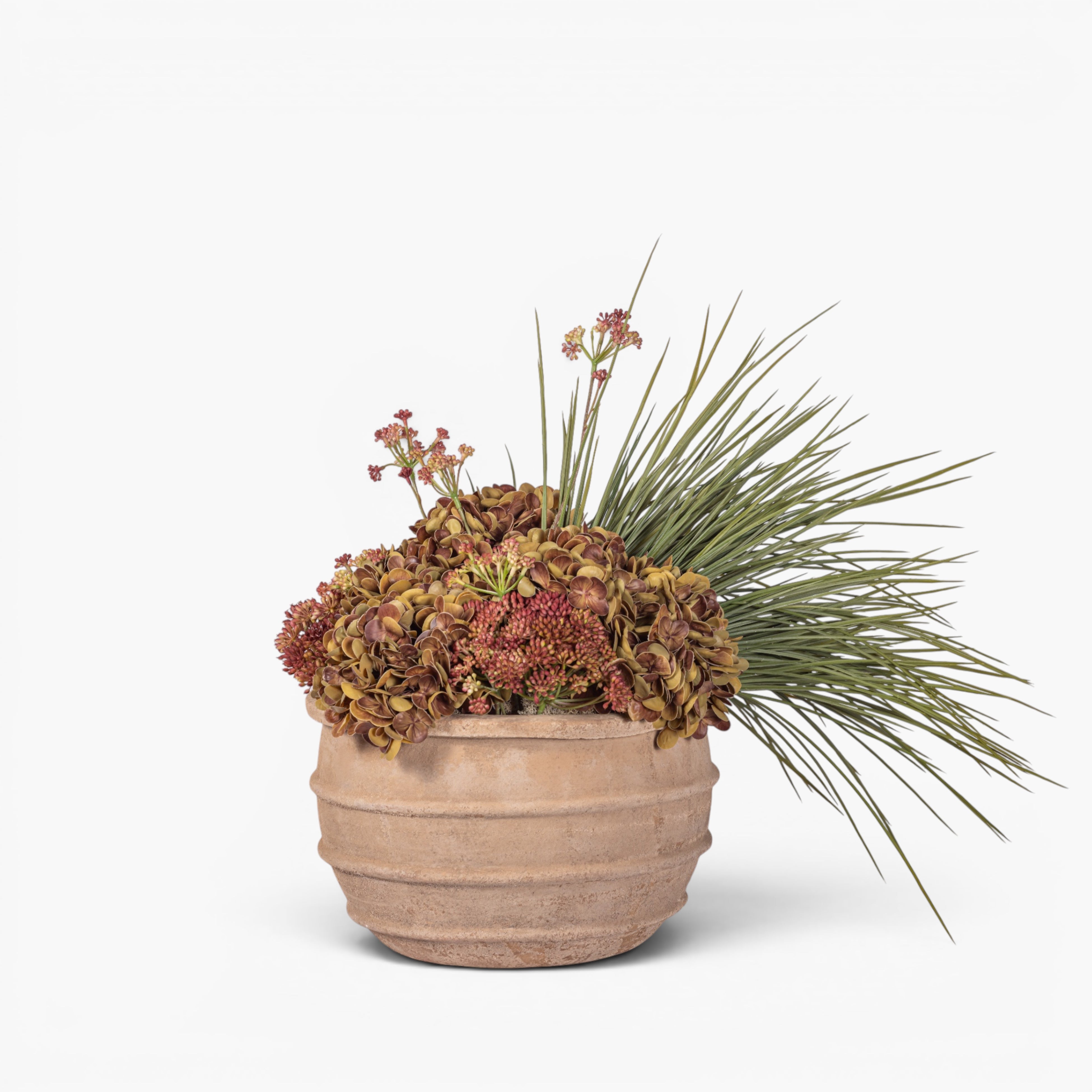 Enzo Bowl with Fall Hydrangea Arrangement AR1985