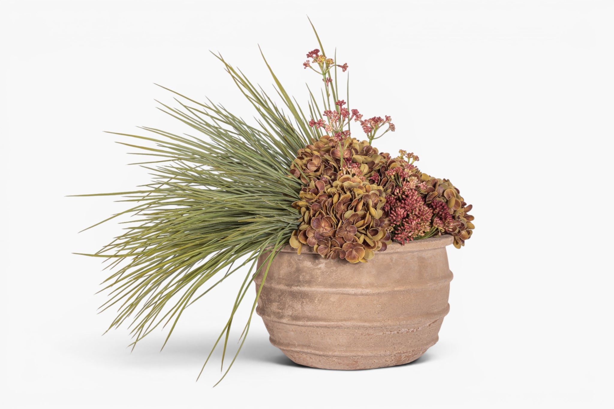 Enzo Bowl with Fall Hydrangea Arrangement AR1985
