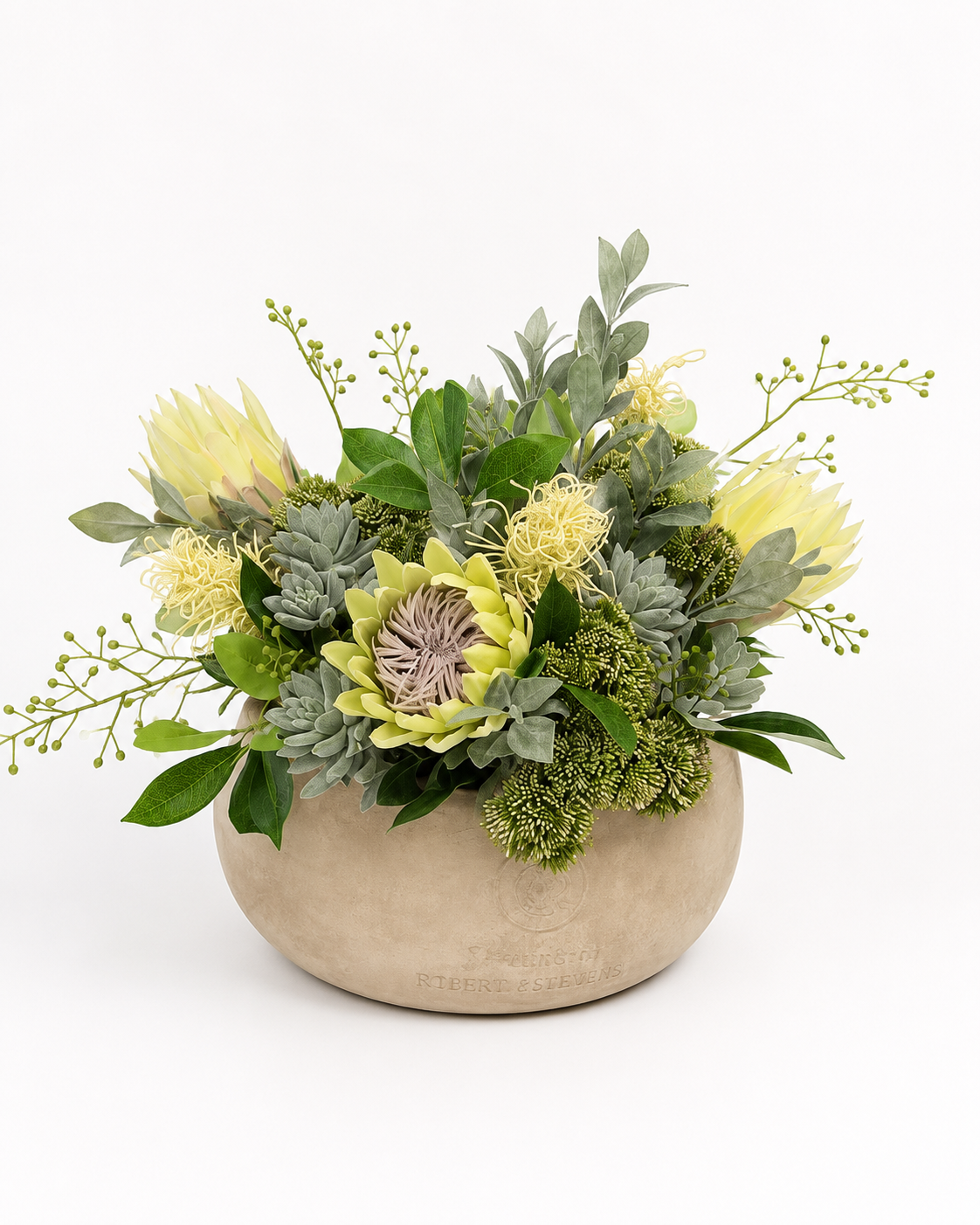 Riviera Bowl with Mixed Floral Arrangement AR2047
