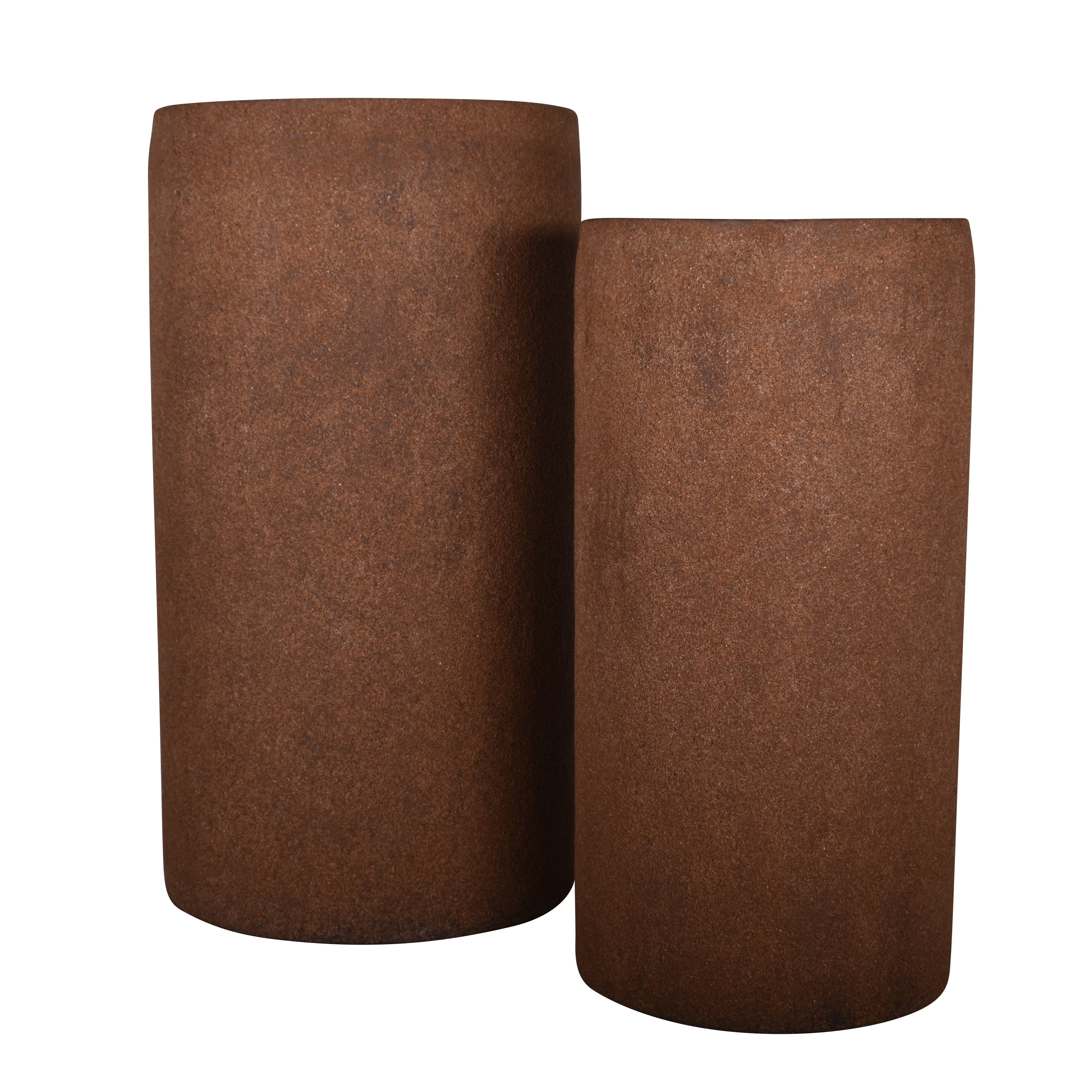 Brindisi Planter Collection-Rust Color Cylinder CN1210