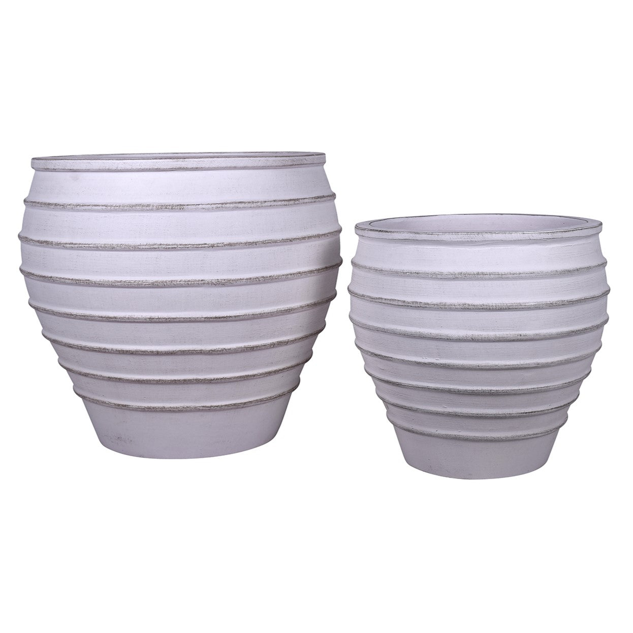 Roma Planter Collection- Antique White Terracotta CN1215
