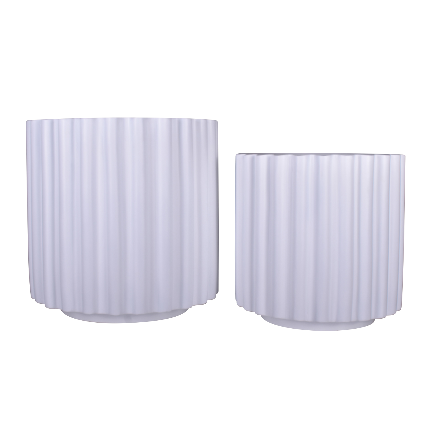 Fiona Planter Collection-White Fluted Fiberglass Collection CN1245