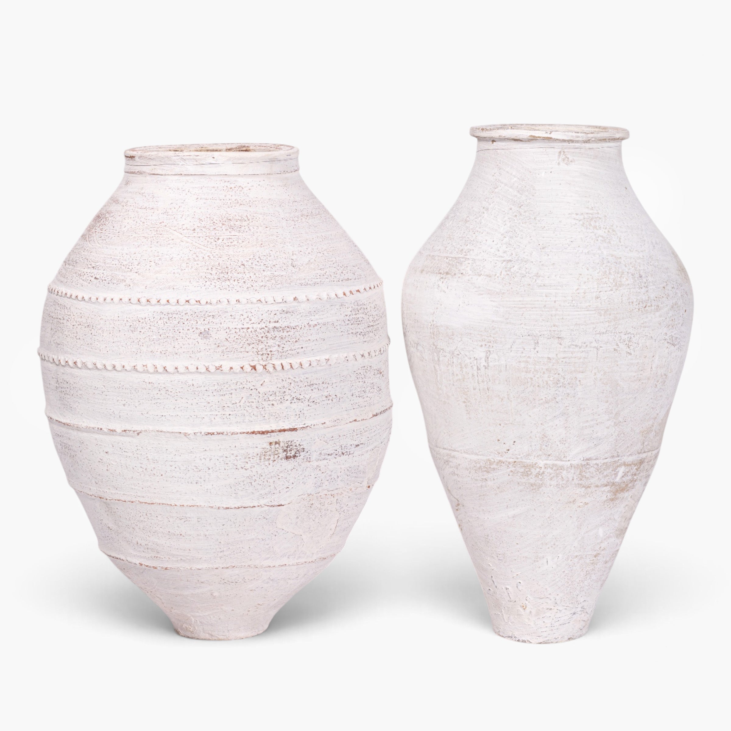Turkish Olive Pot | Vintage White