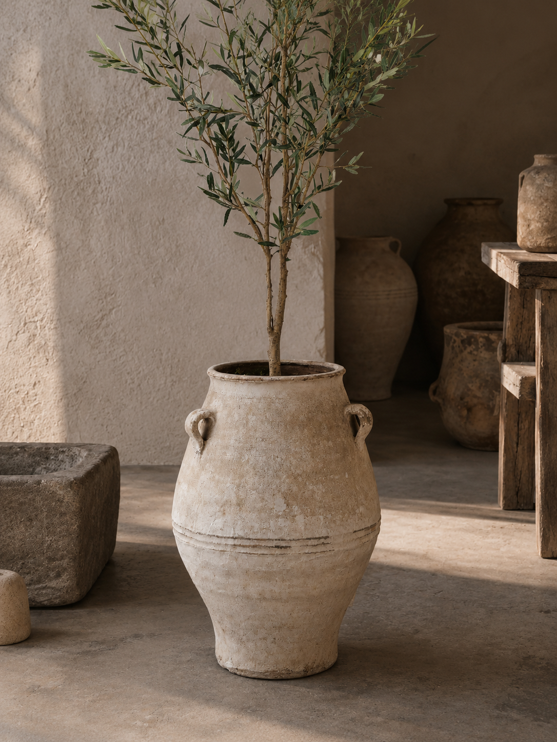 Turkish Olive Pot | Vintage Tan