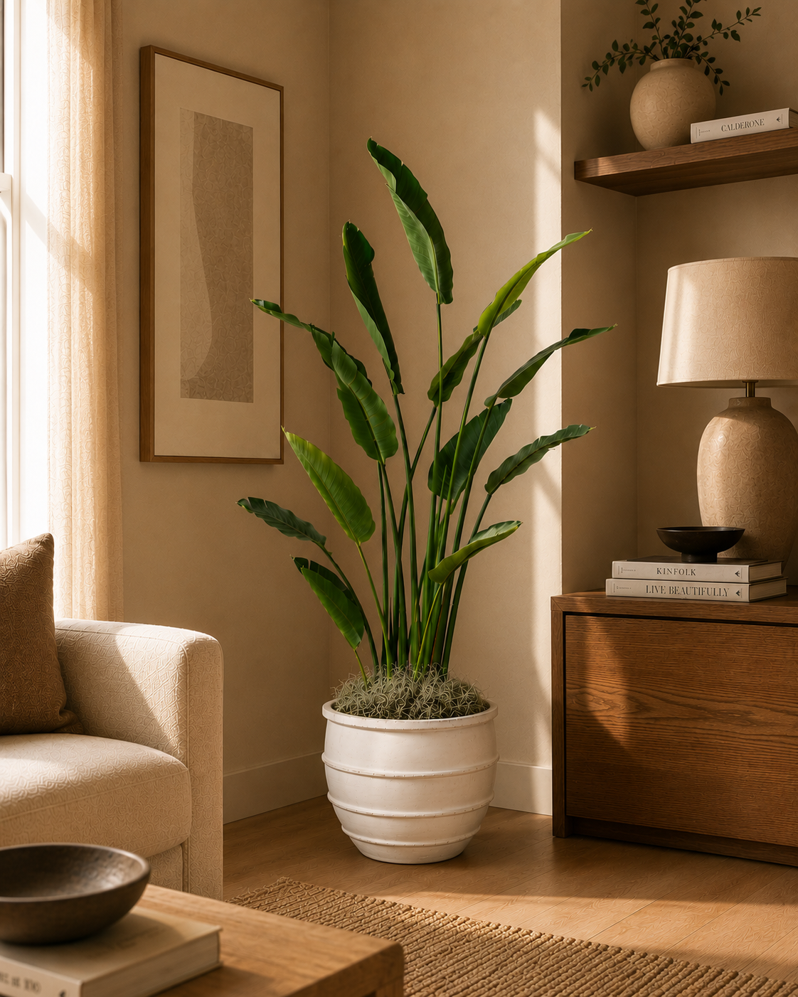 6.5' Bird of Paradise in Large Enzo Planter