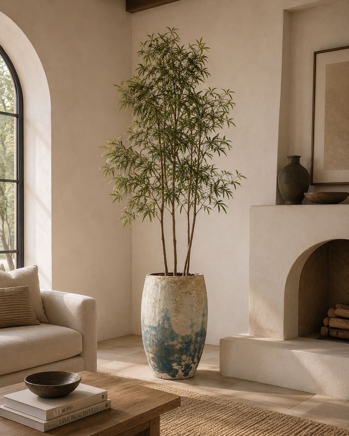10' False Aria in Large Argos Planter with Moss