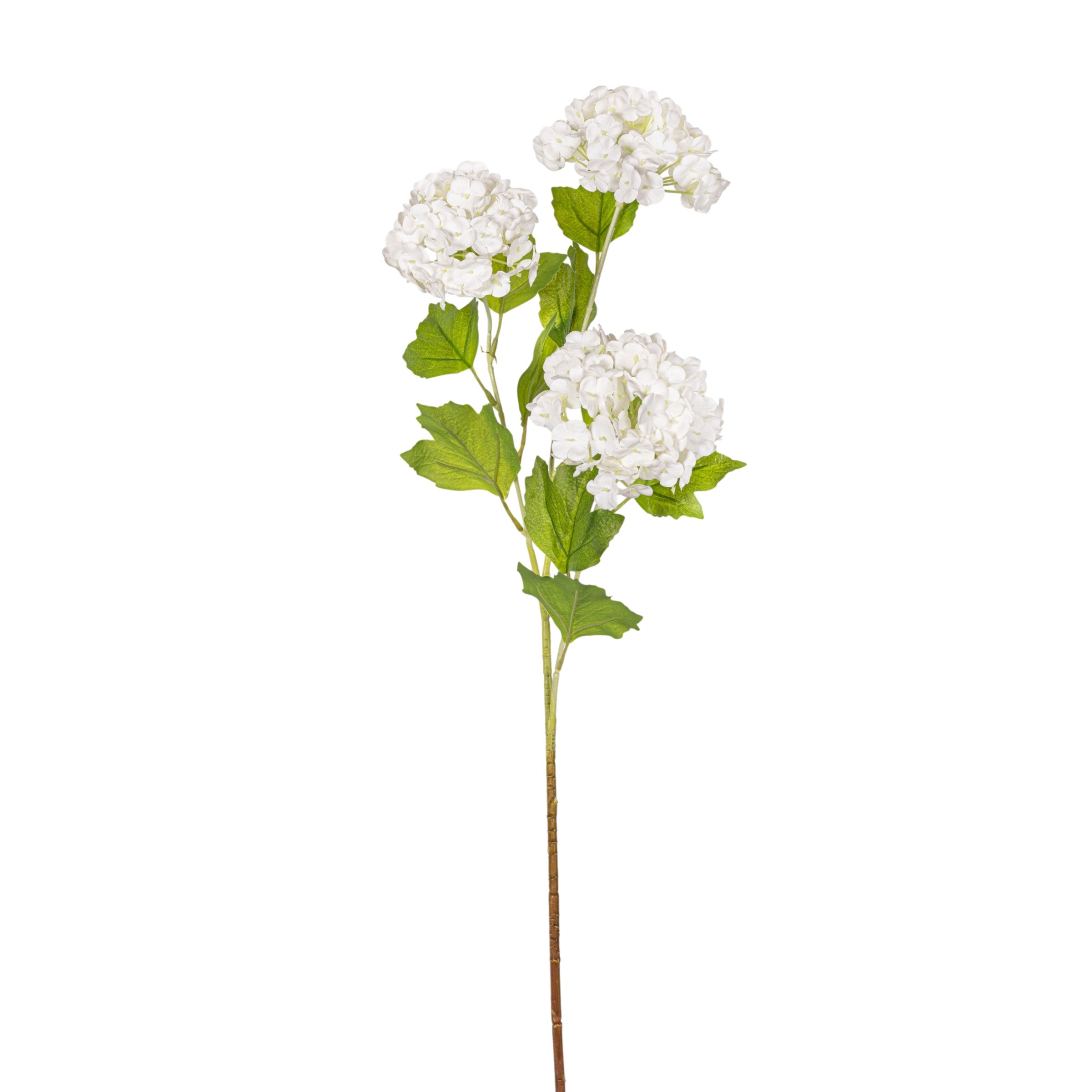 26" White Snowball Hydrangea Stem - Real Touch FL1114
