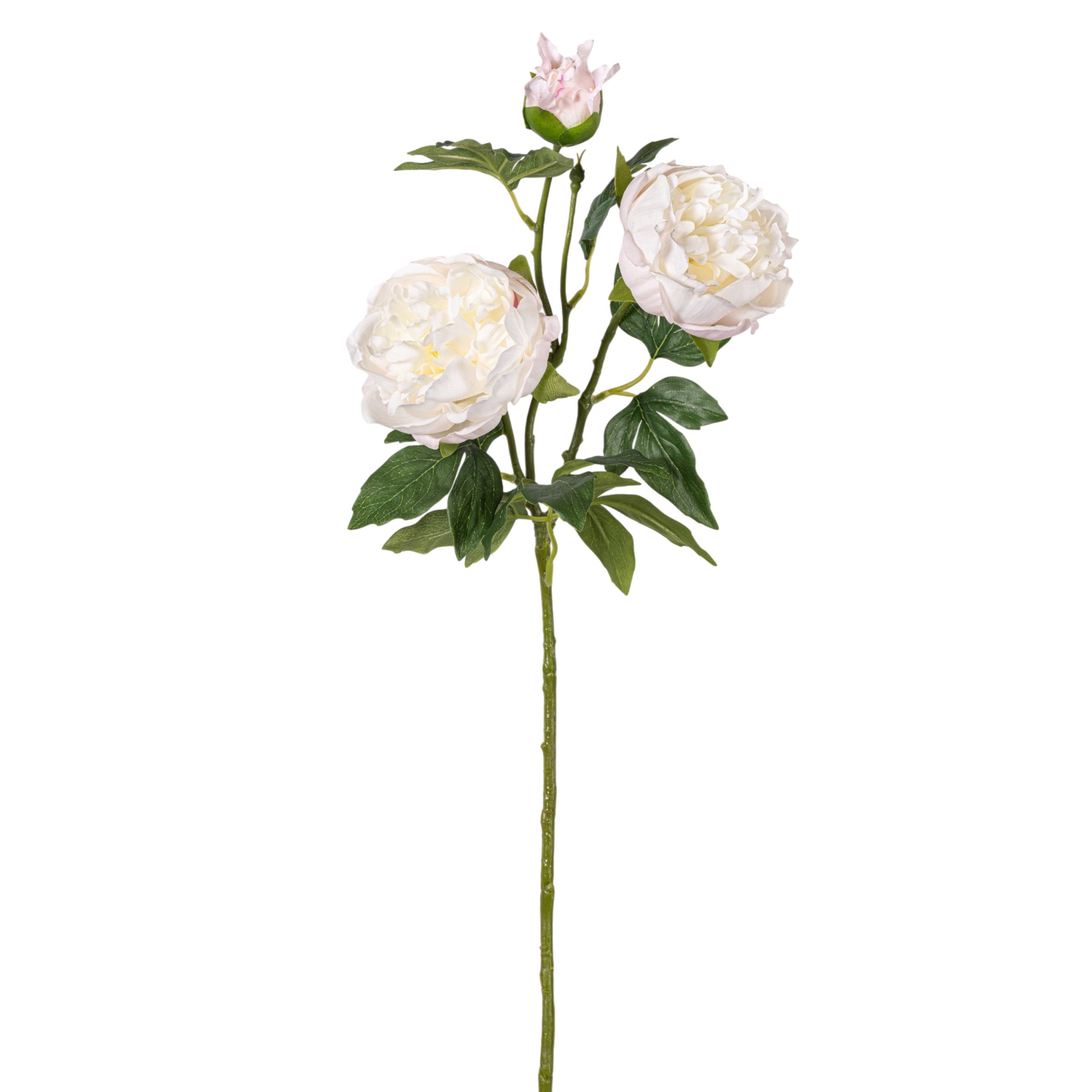33" White Peony Spray - Real Touch FL1123