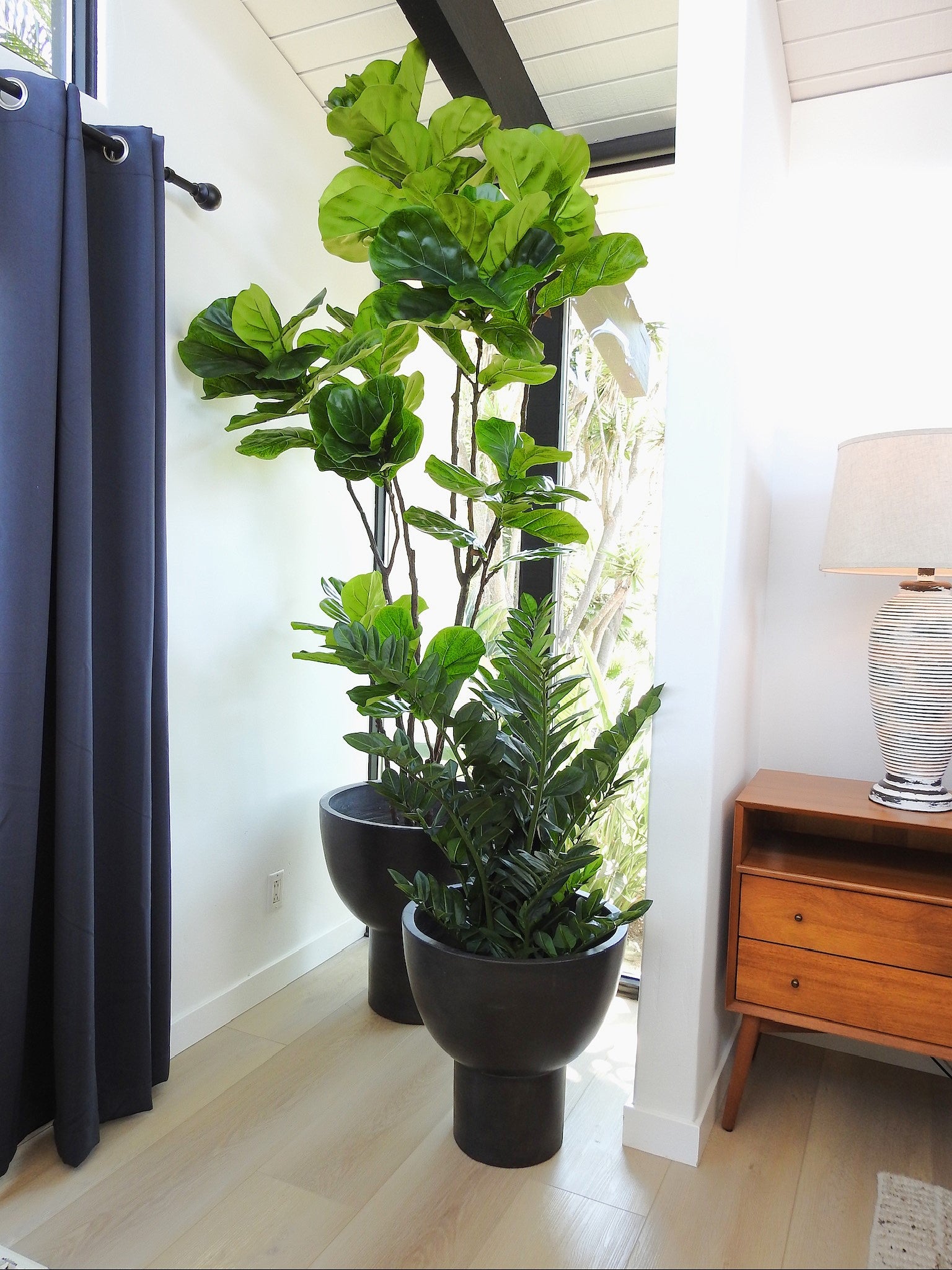 Michael Tall Pot Collection - Black Concrete CN1255