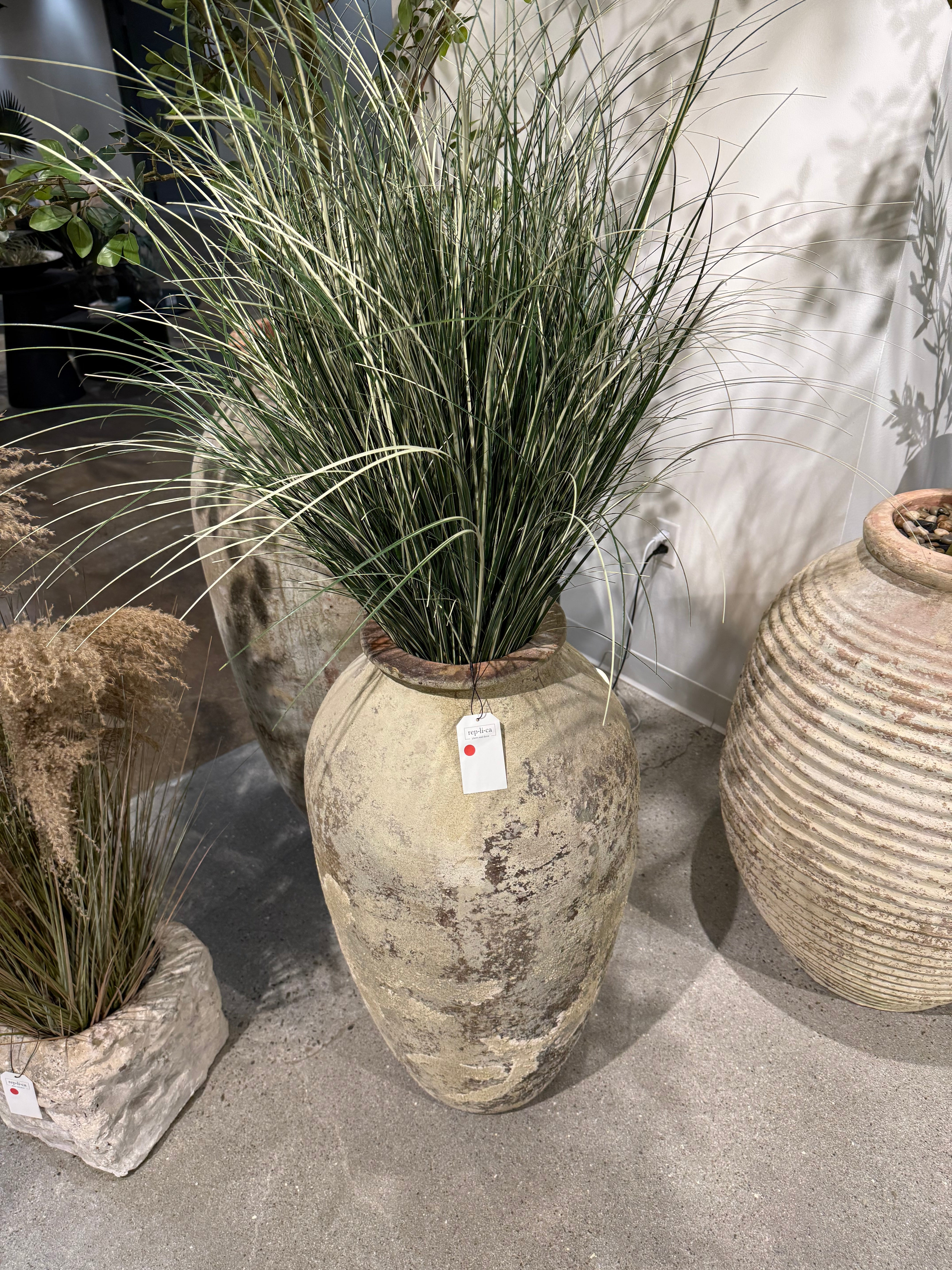 42.5" Potted Grass - Variegated - UV Treated FP1517