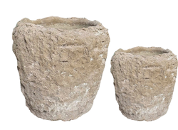 Crux Round Planter Collection - Antique White CN1392