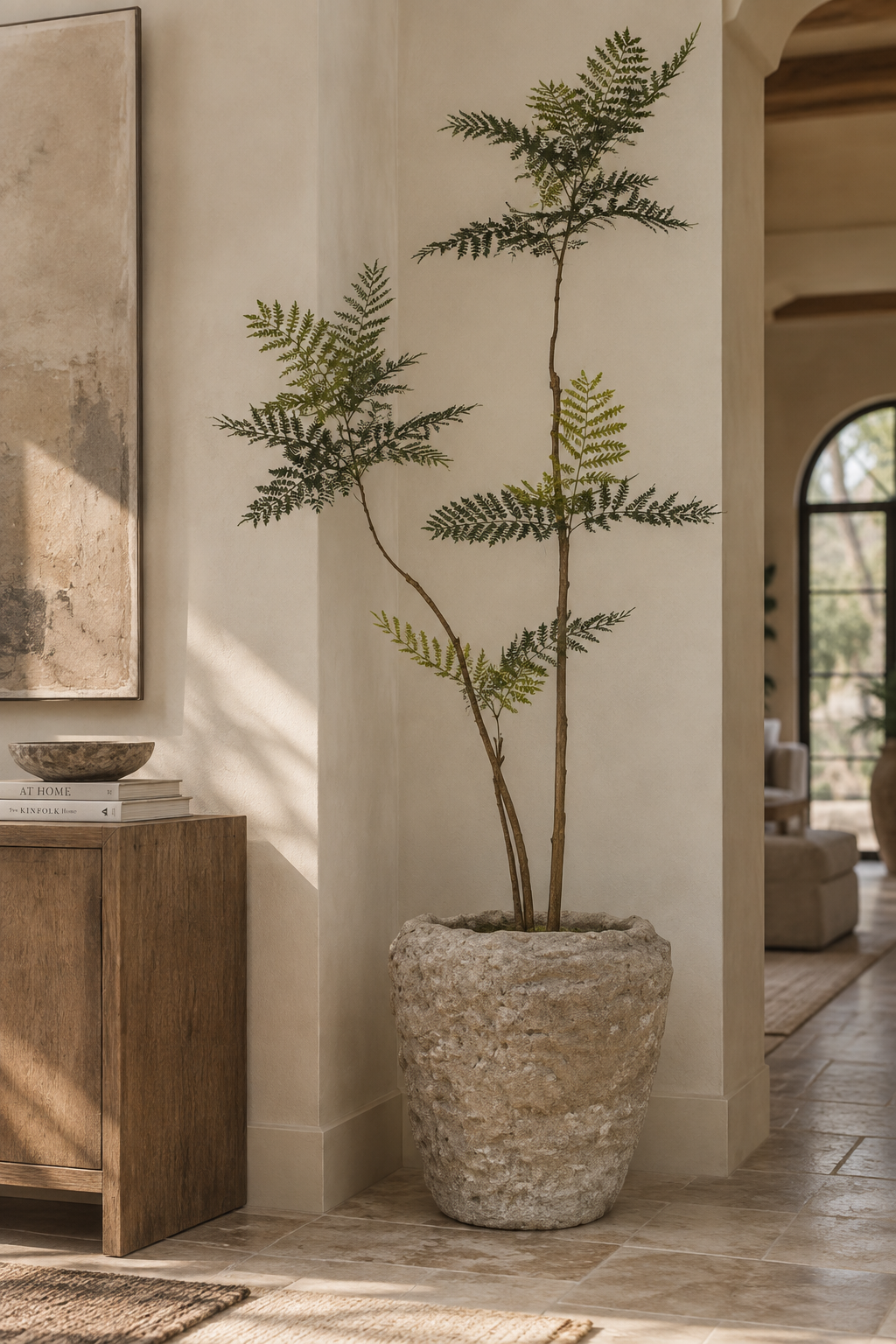 7' Jacaranda Tree in Crux Planter | PC1439C1393LG