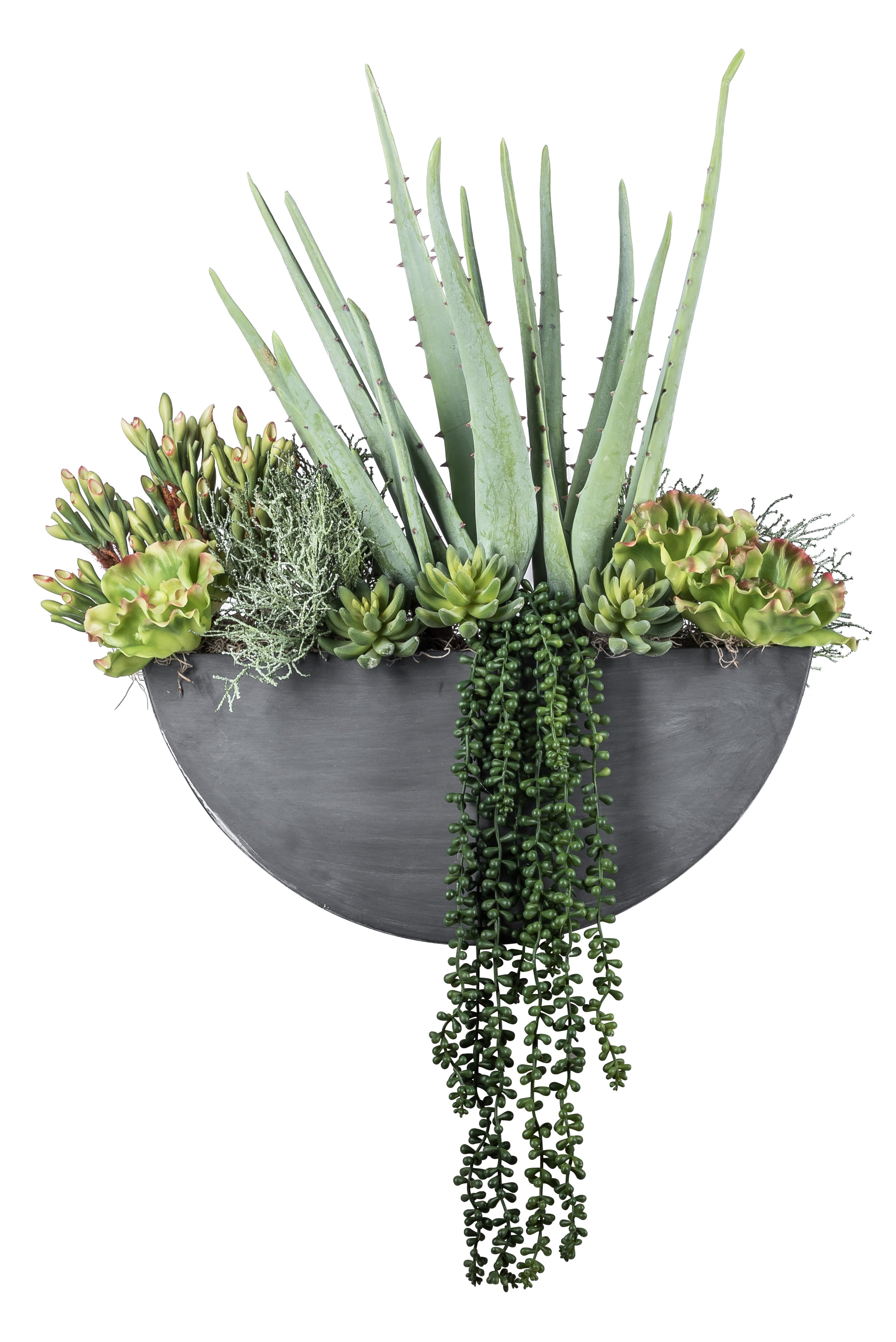 Magnolia Collection 20”W x 8”H Half Round Metal AR1050