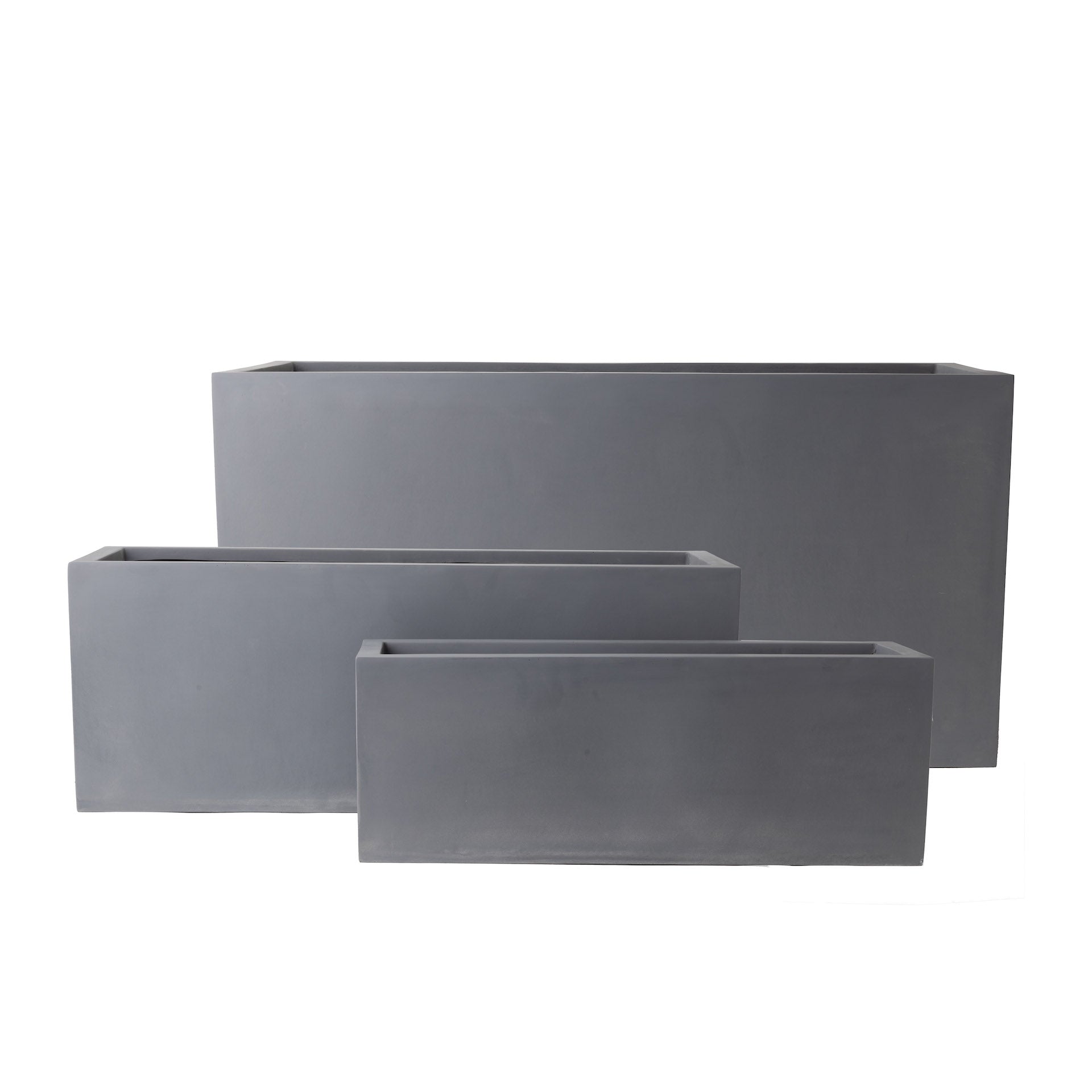 Manhattan Rectangle Planter-Grey CN1175