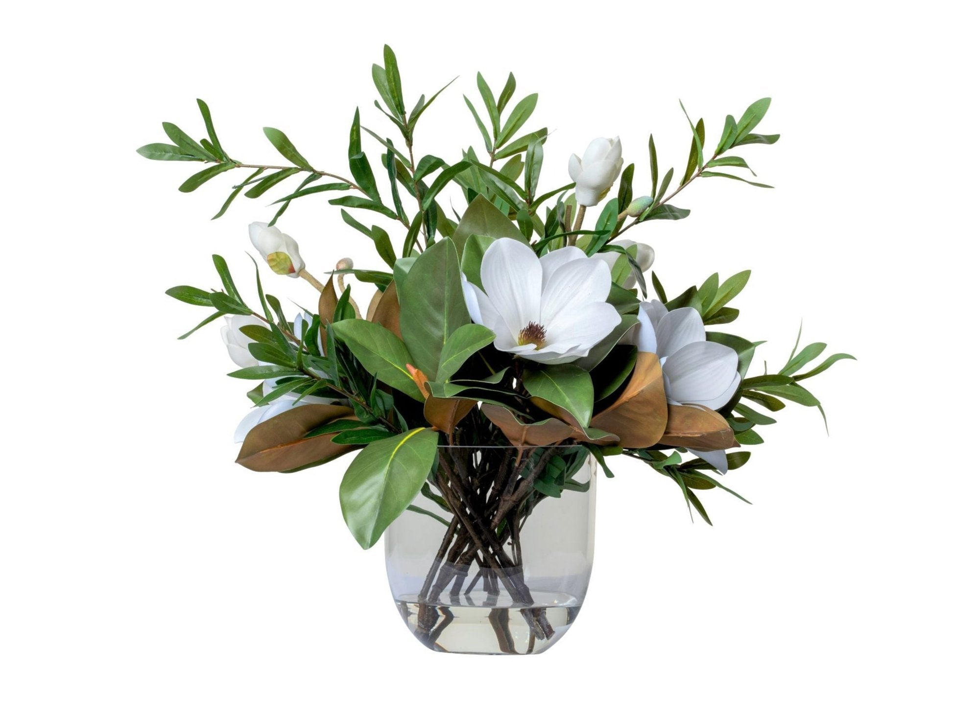 8" Colie Bowl with Magnolia Floral Arrangement AR1359