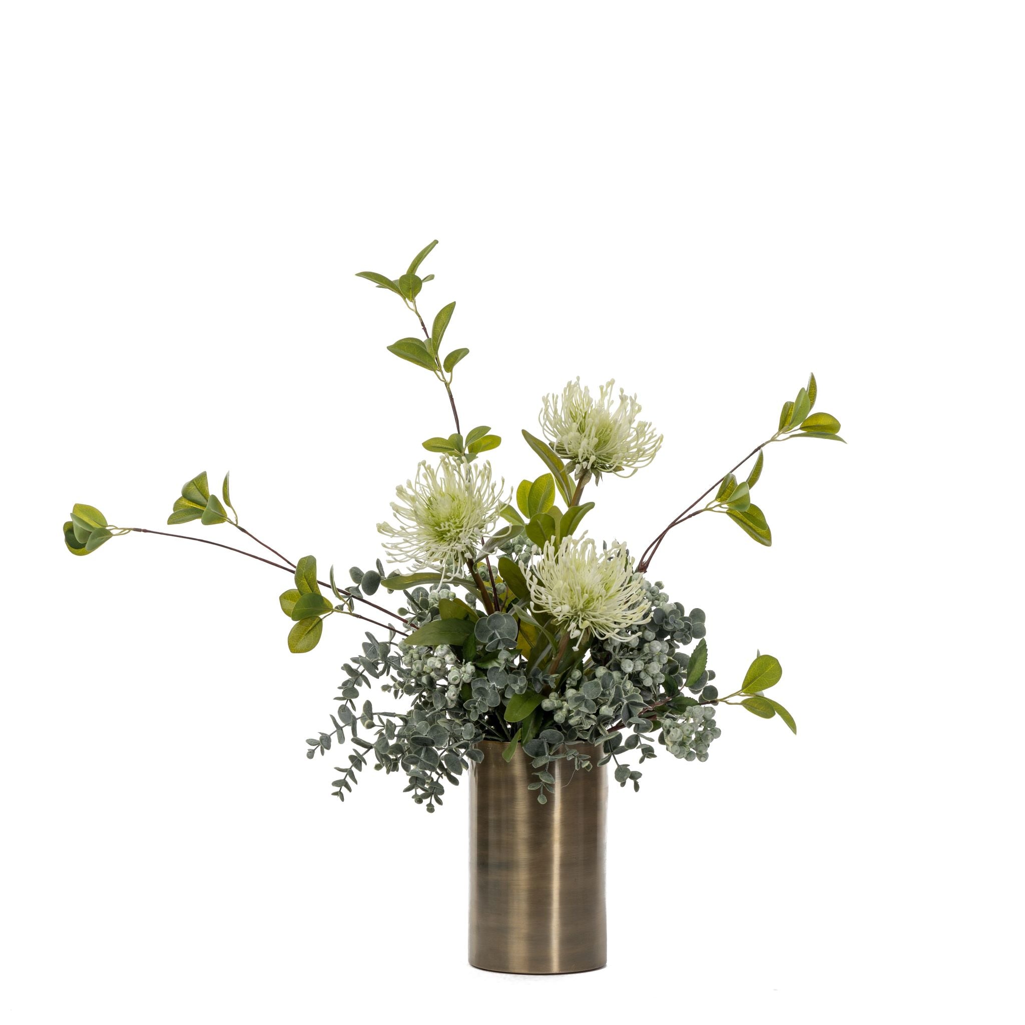 Mum and Greenery Arrangement in Taryn Cylinder Vase AR1561