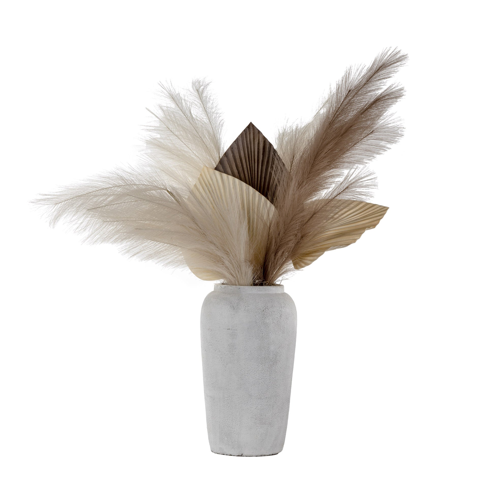 16.75" Tyberious Pot with Fan Palm Arrangement AR1625