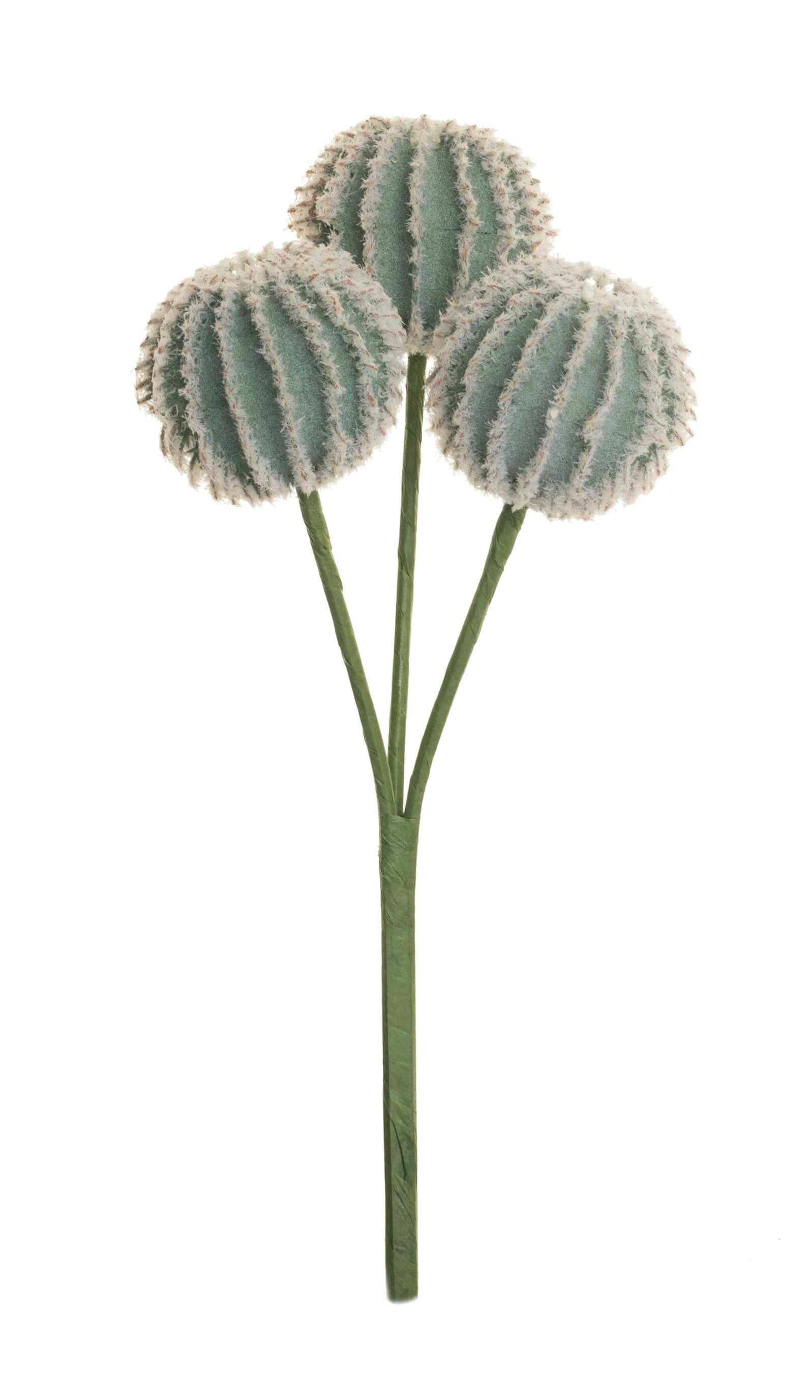 11" Ball Cactus- 3 Heads Flocked- UV Treated CC1022UV