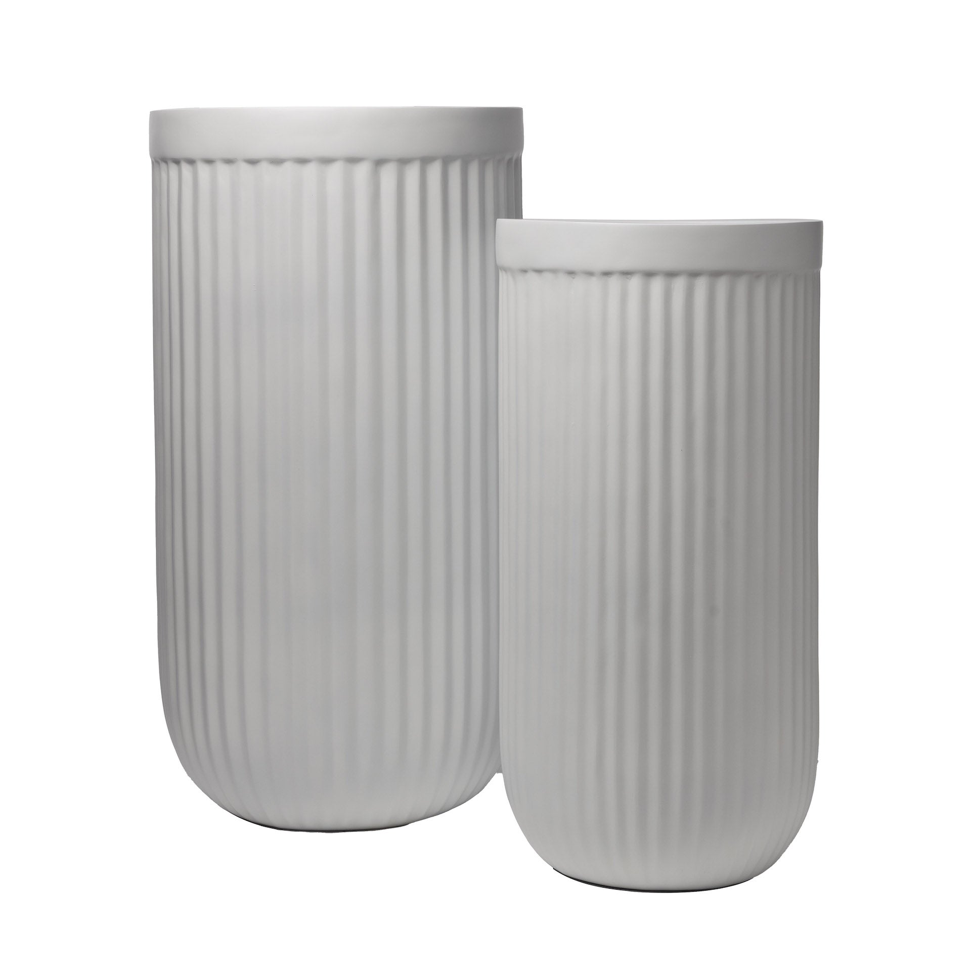 decoris planter fibreclay Dorsey Fluted Tall Fiberglass Planter CN1135