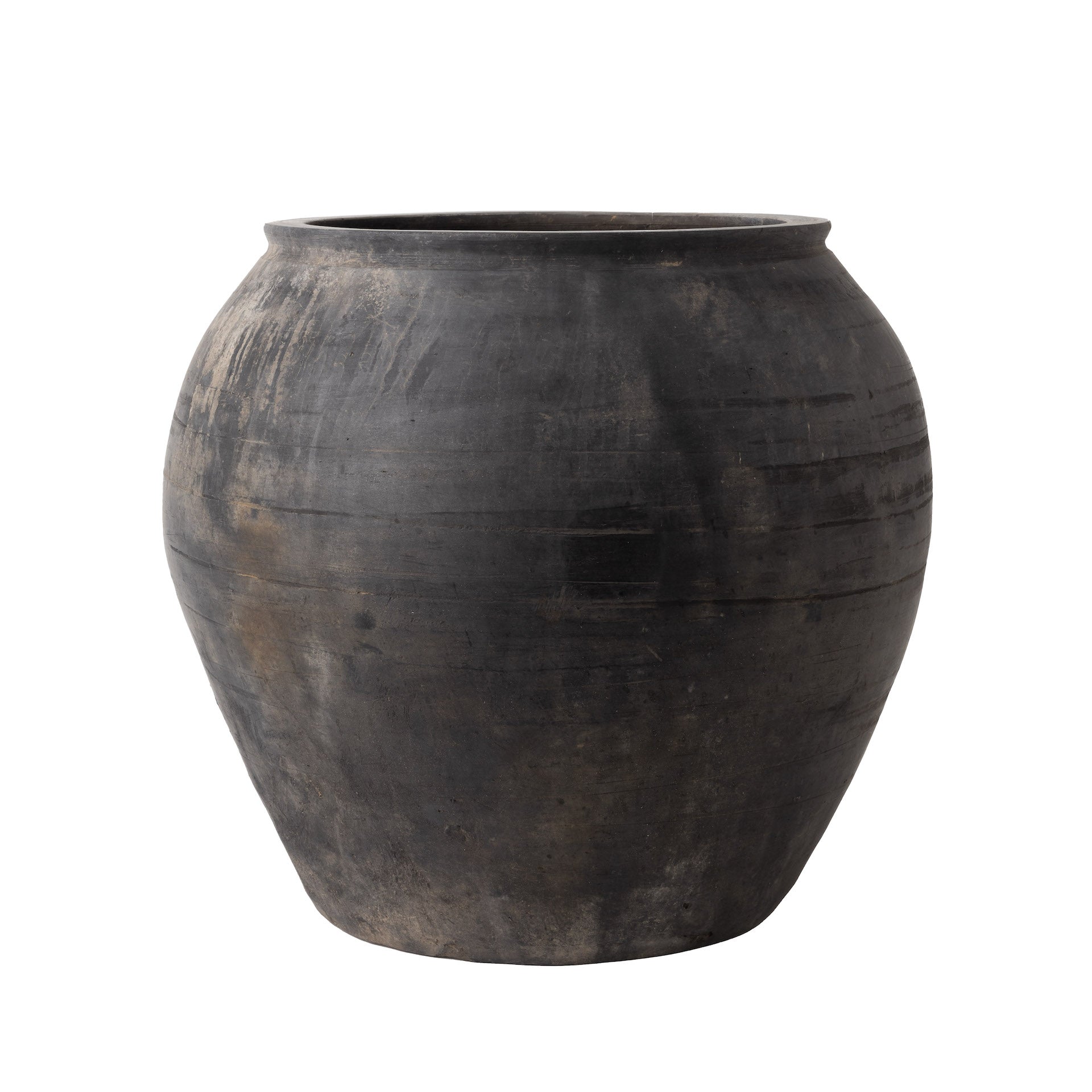 Vintage Black Grey Clay Pot CN1154