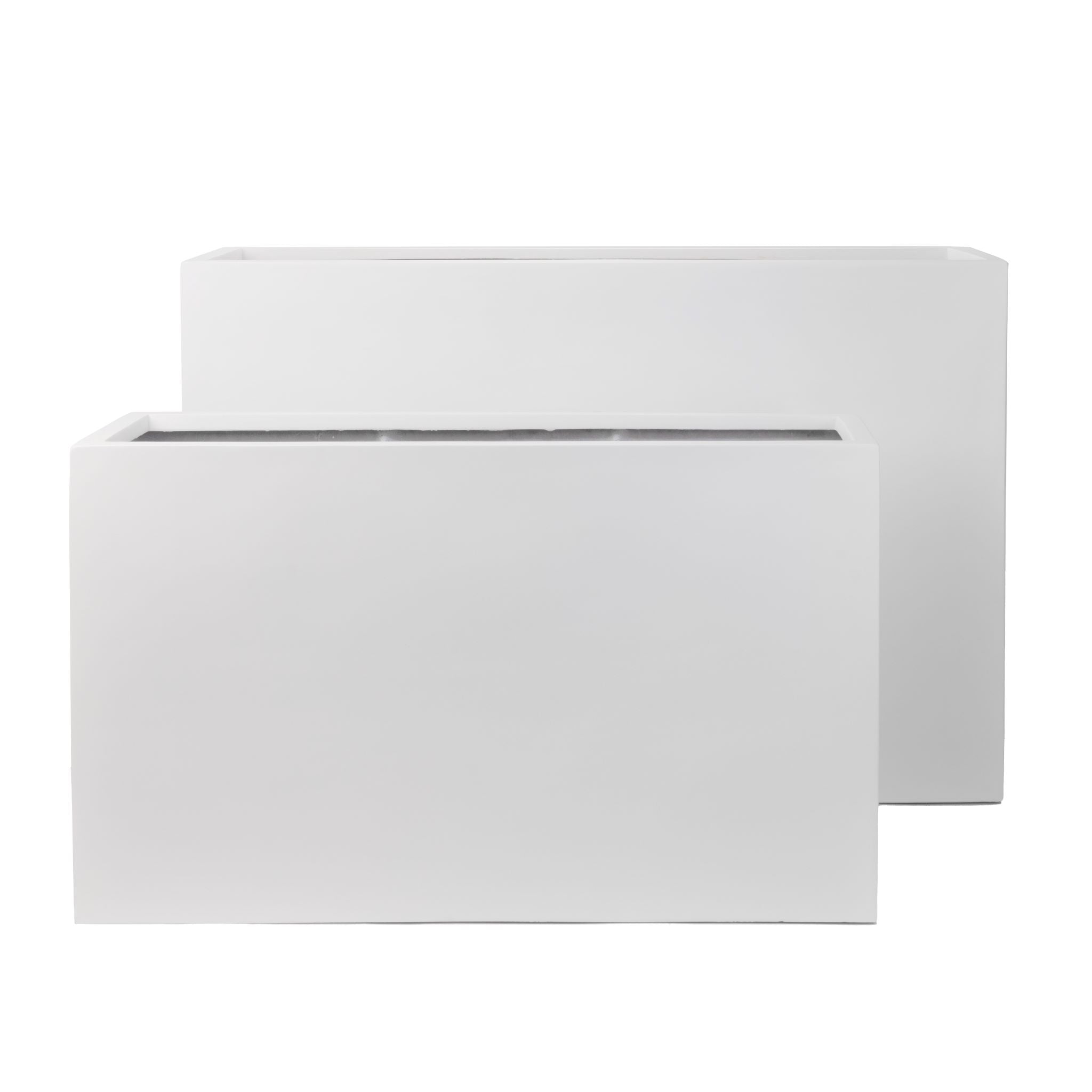 Manhattan Collection Tall Floor Planters White CN1103