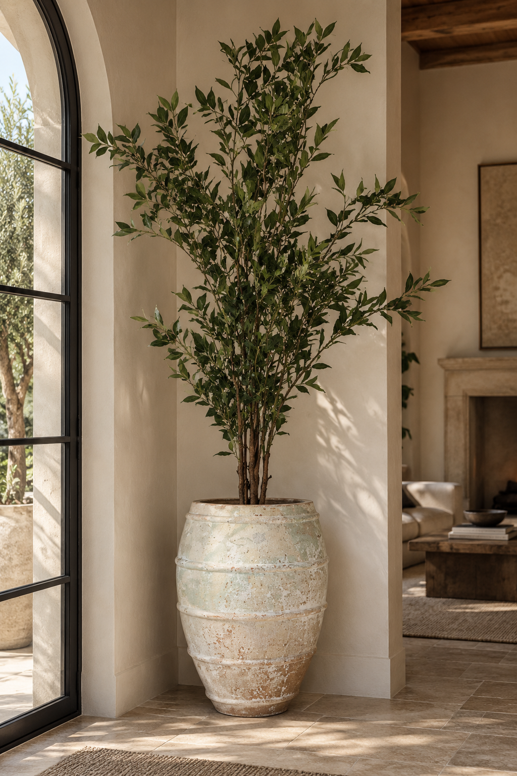 9' Fishtail Palm in Zara Planter | PC1251CN1400LG