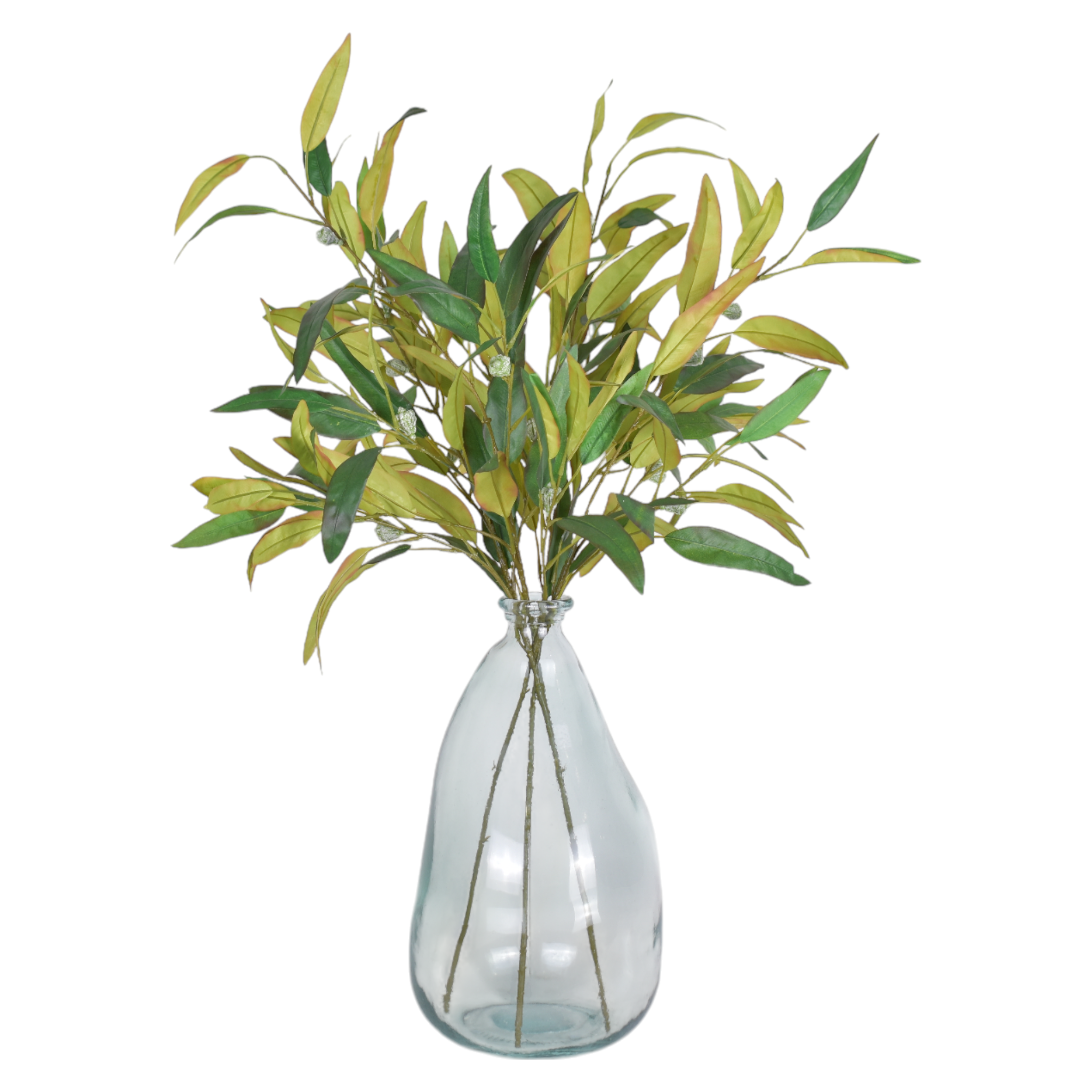 14" San Miguel Jug with Eucalyptus Stems   AR1001